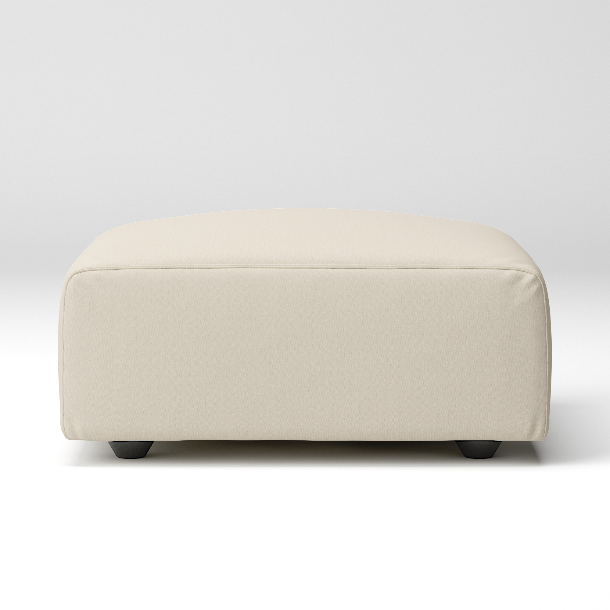 【カバー】洗いざらしの綿帆布ユニットソファオットマン・大・幅７７ｃｍ用カバー／生成