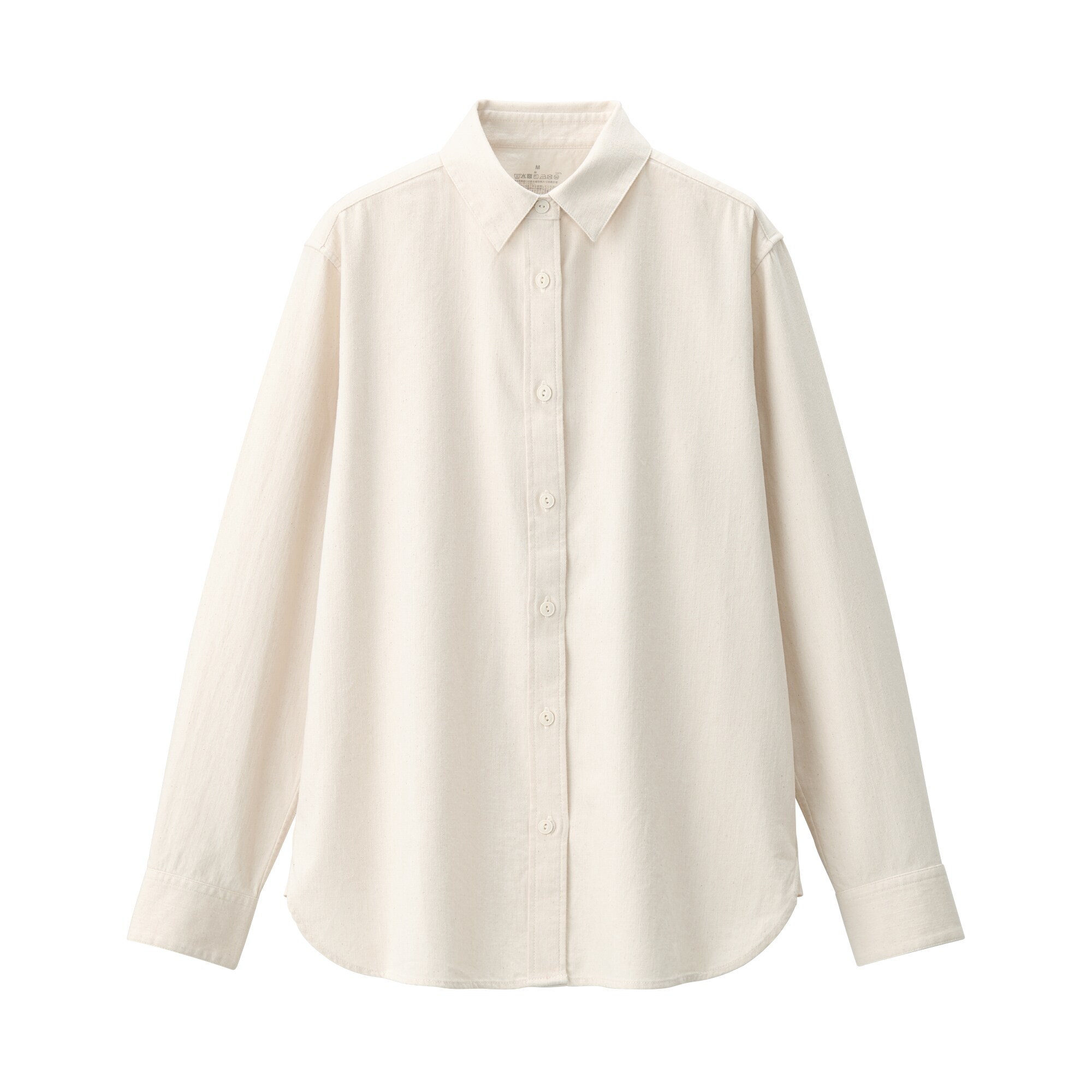 洗いざらしデニムレギュラーカラー長袖シャツ