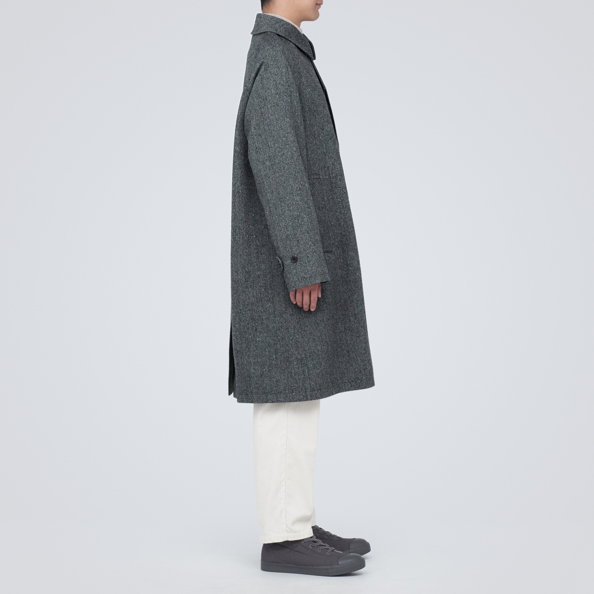 再生ウール混コート