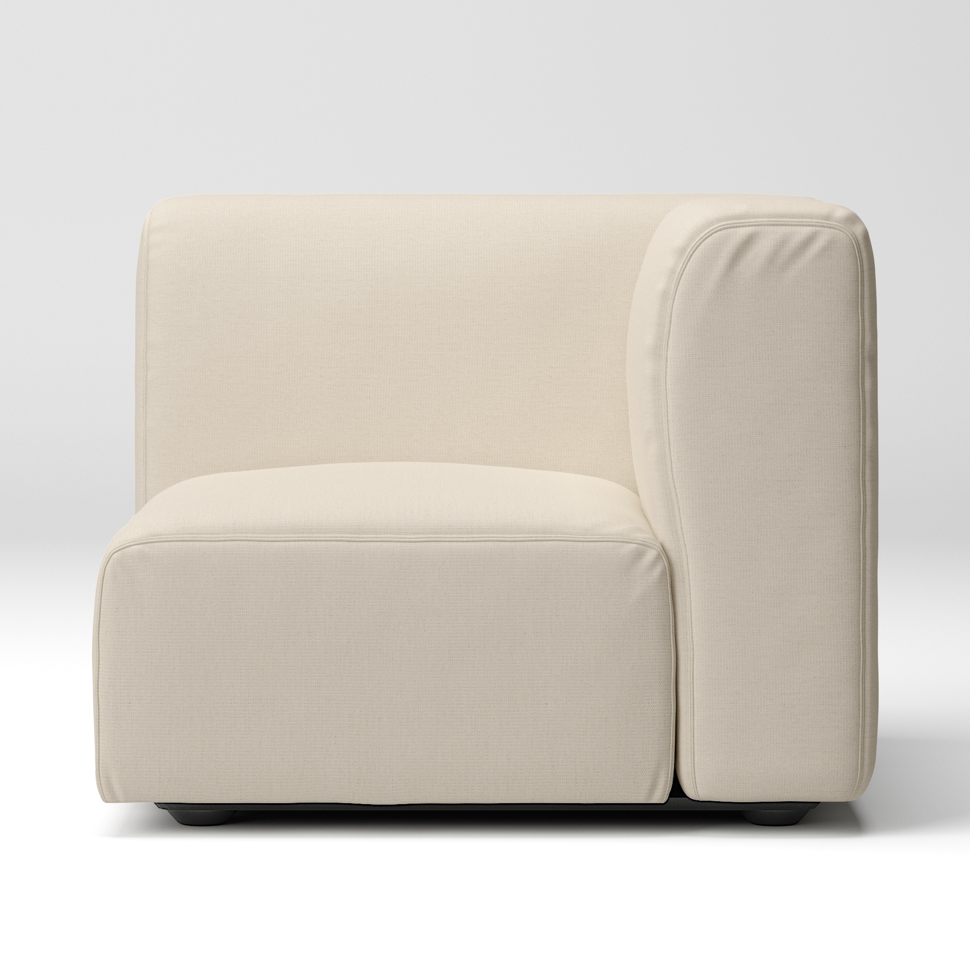 【カバー】綿麻バスケット織ユニットソファアーム付・小用カバー