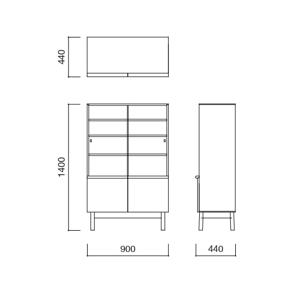 ＳＴＩＬＴ　ＶＩＴＲＩＮＥ　幅９０×奥行４４×高さ１４０ｃｍ