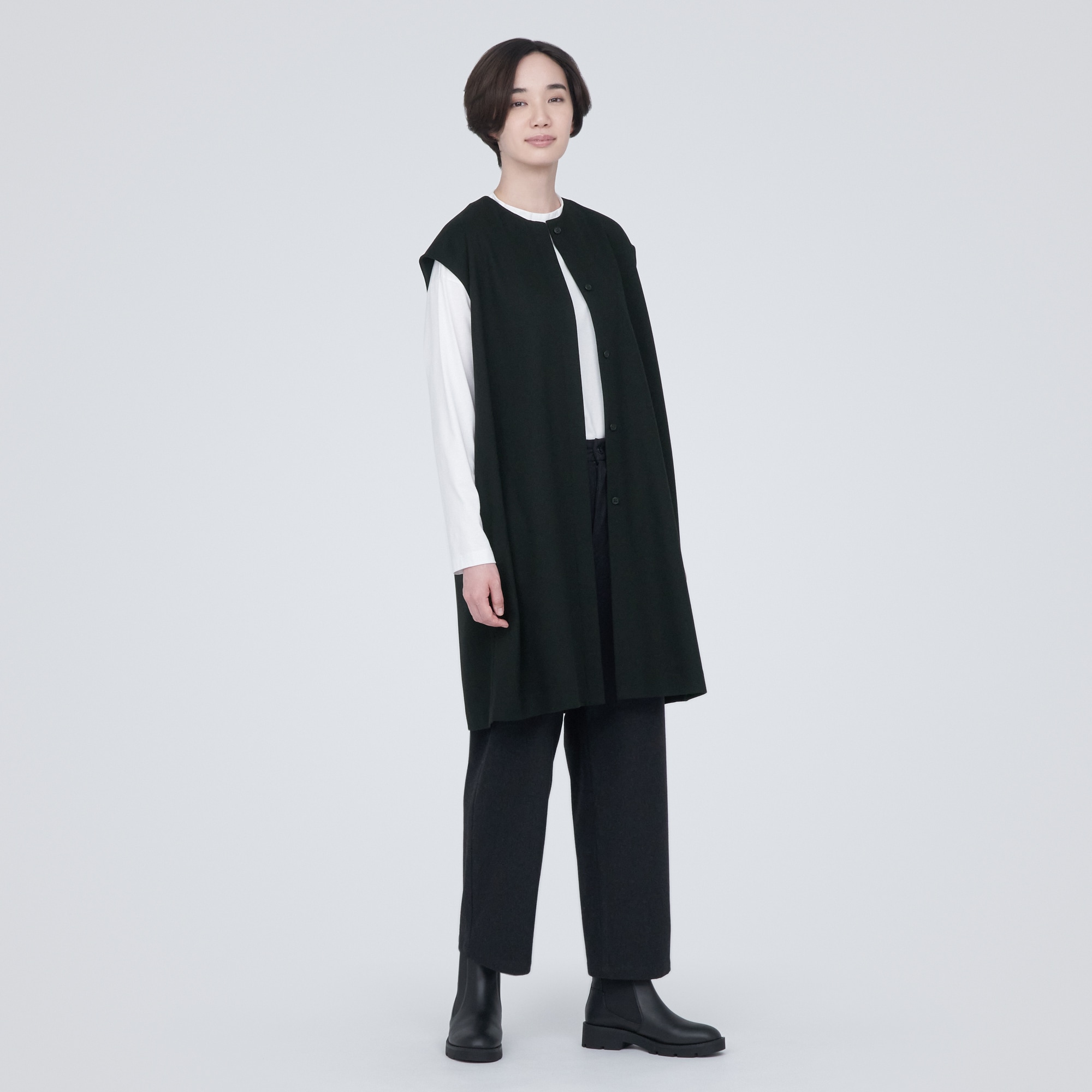 ストレッチ起毛ジレ