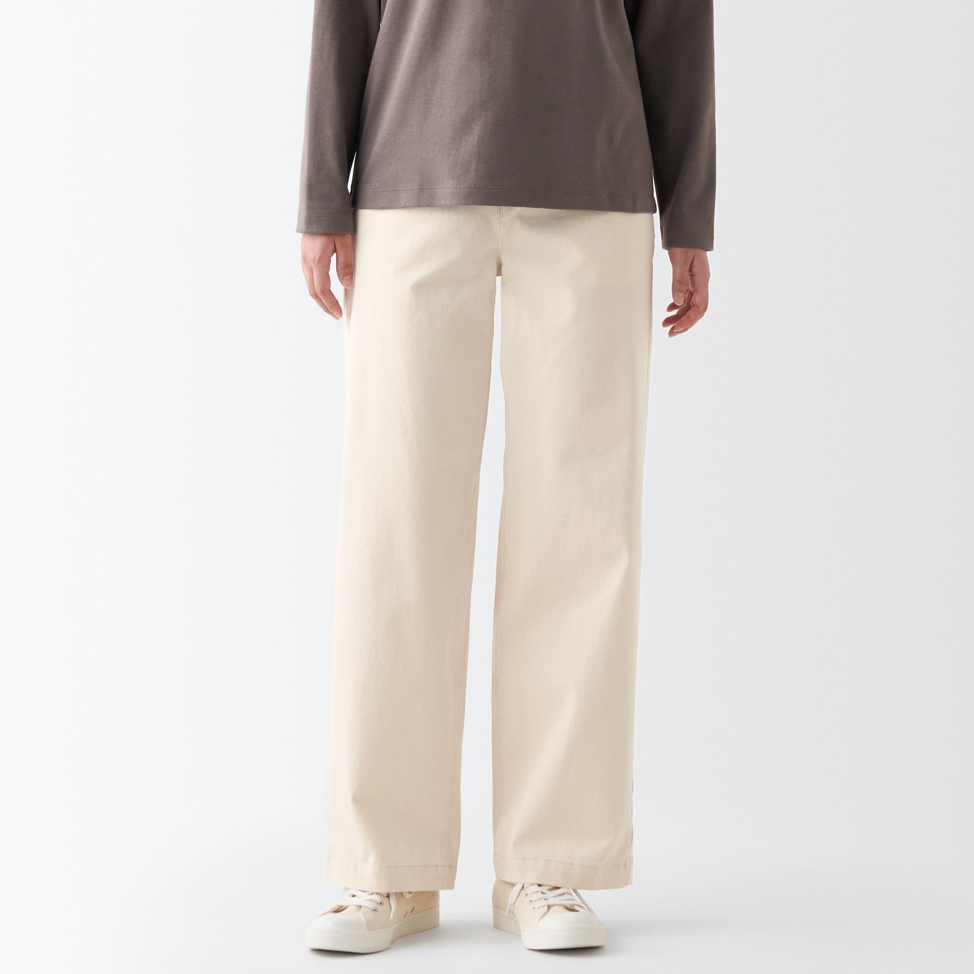 縦横ストレッチチノワイドパンツ（股下７３ｃｍ）新サイズ対応