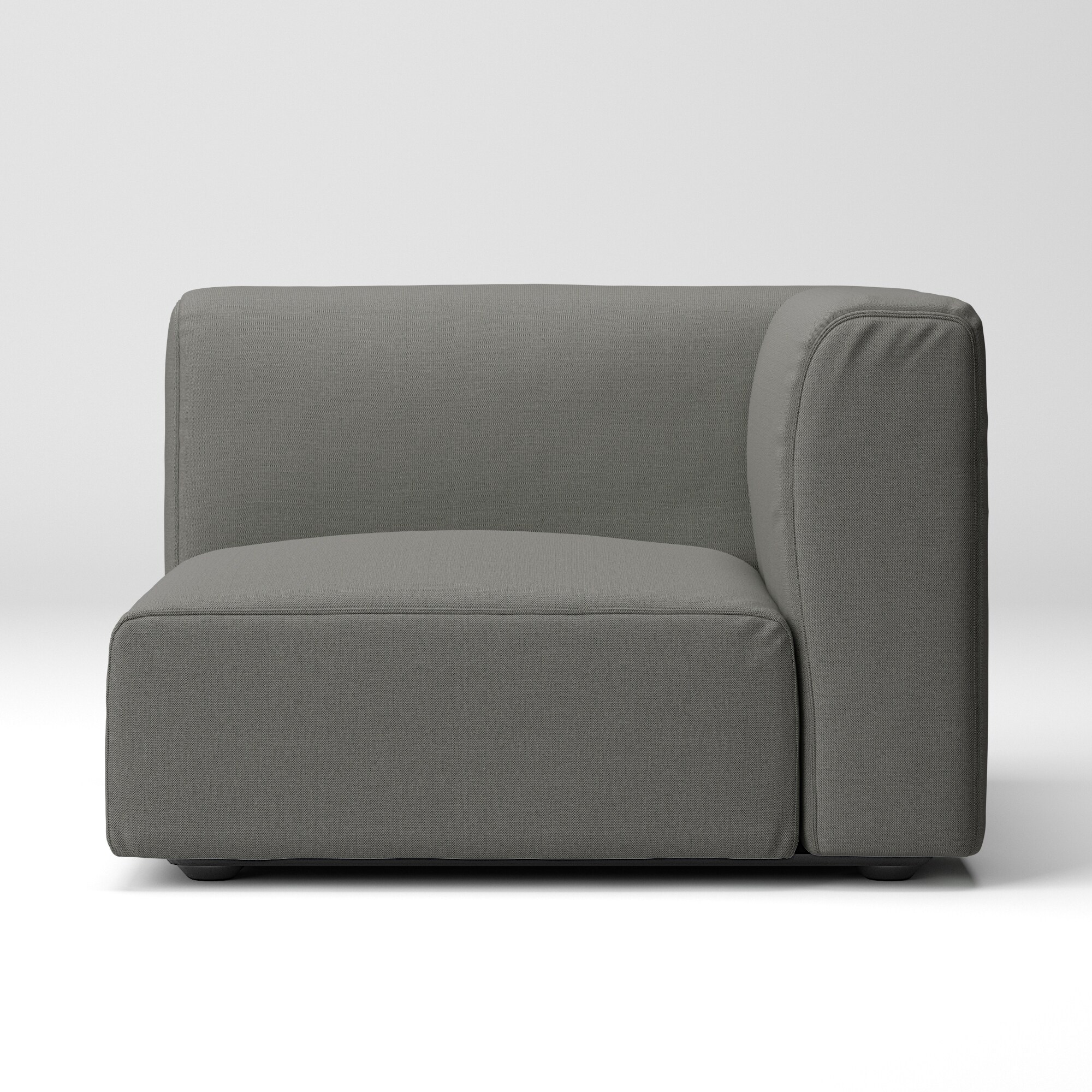 【カバー】綿麻バスケット織ユニットソファアーム付・大・幅９８ｃｍ用カバー