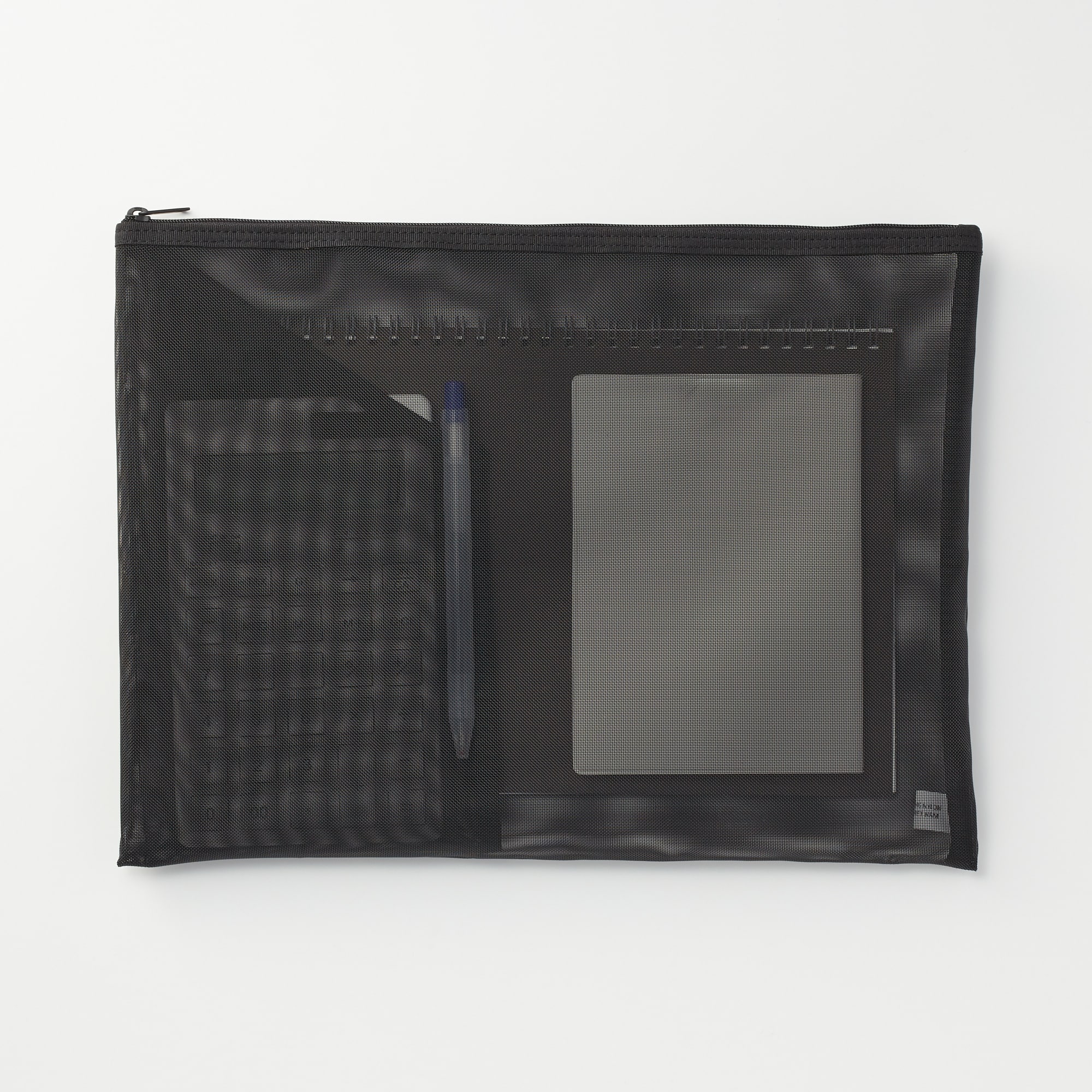 【Ａ４サイズ用】ナイロンメッシュ書類ケース・ポケット付き