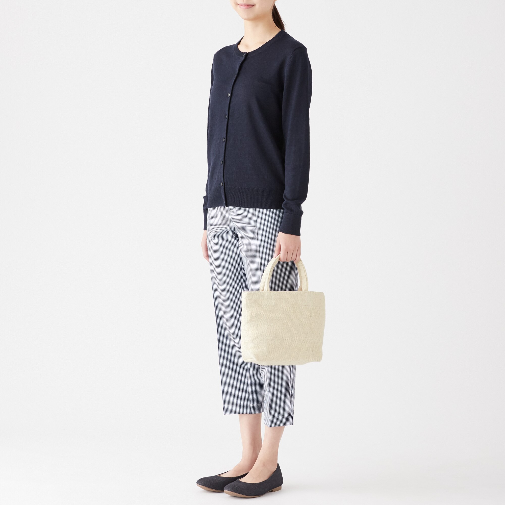 インドの手織り　ミニトートバッグ