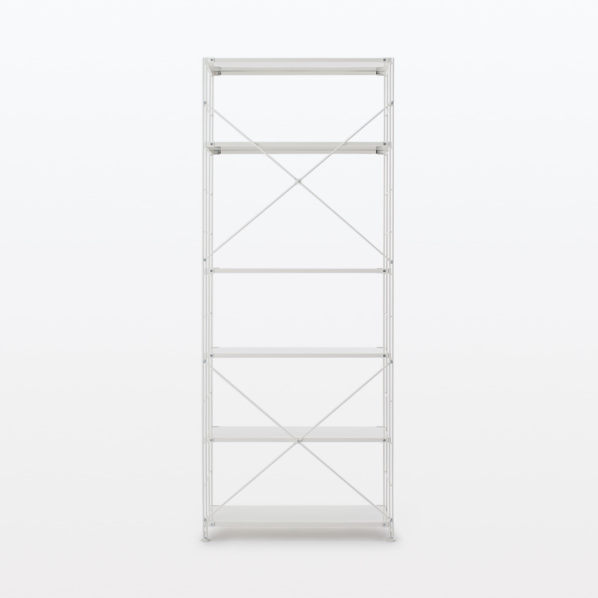 スチールユニットシェルフ　スチール棚セット　特大　ライトグレー