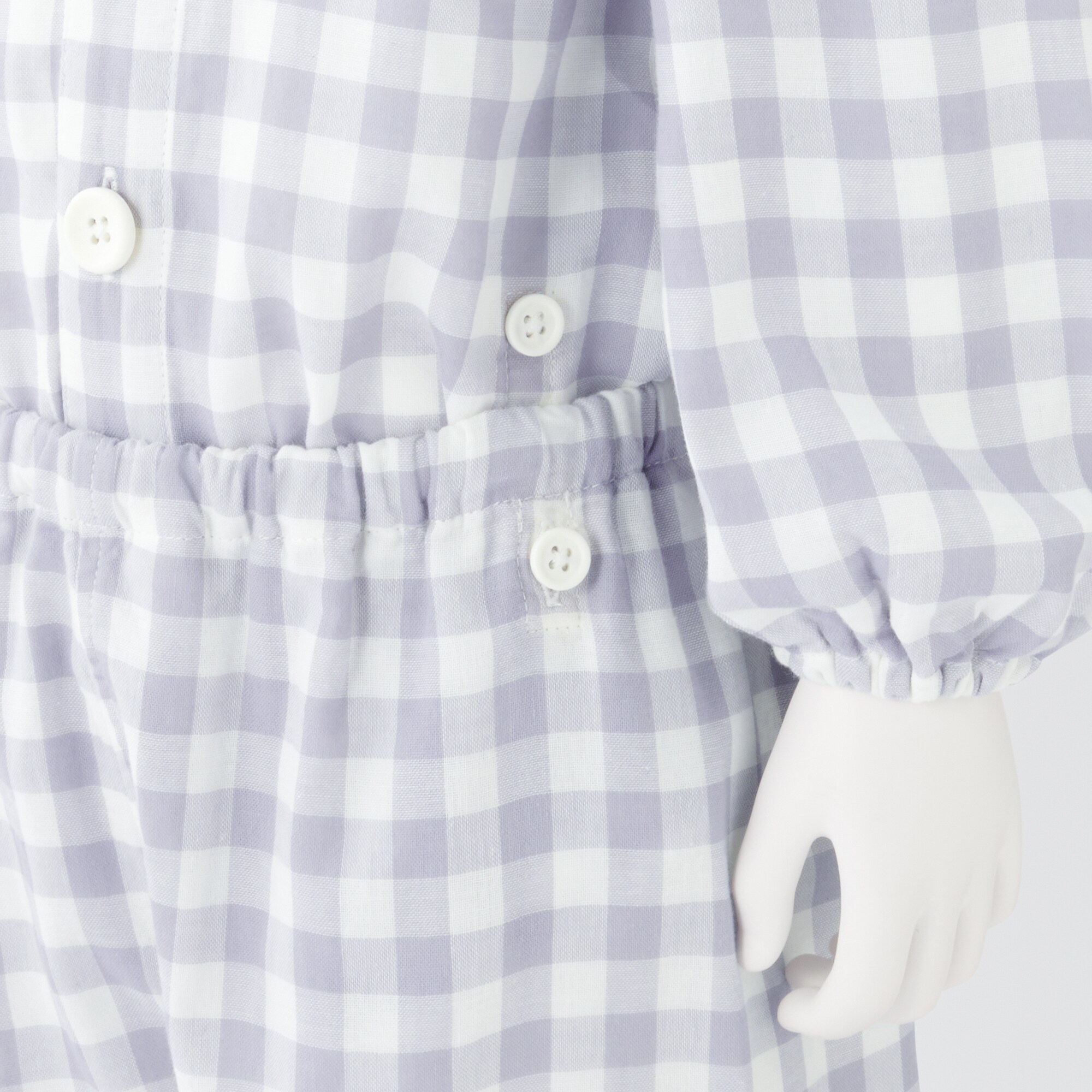 脇に縫い目のない　二重ガーゼお着替えパジャマ（ベビー）