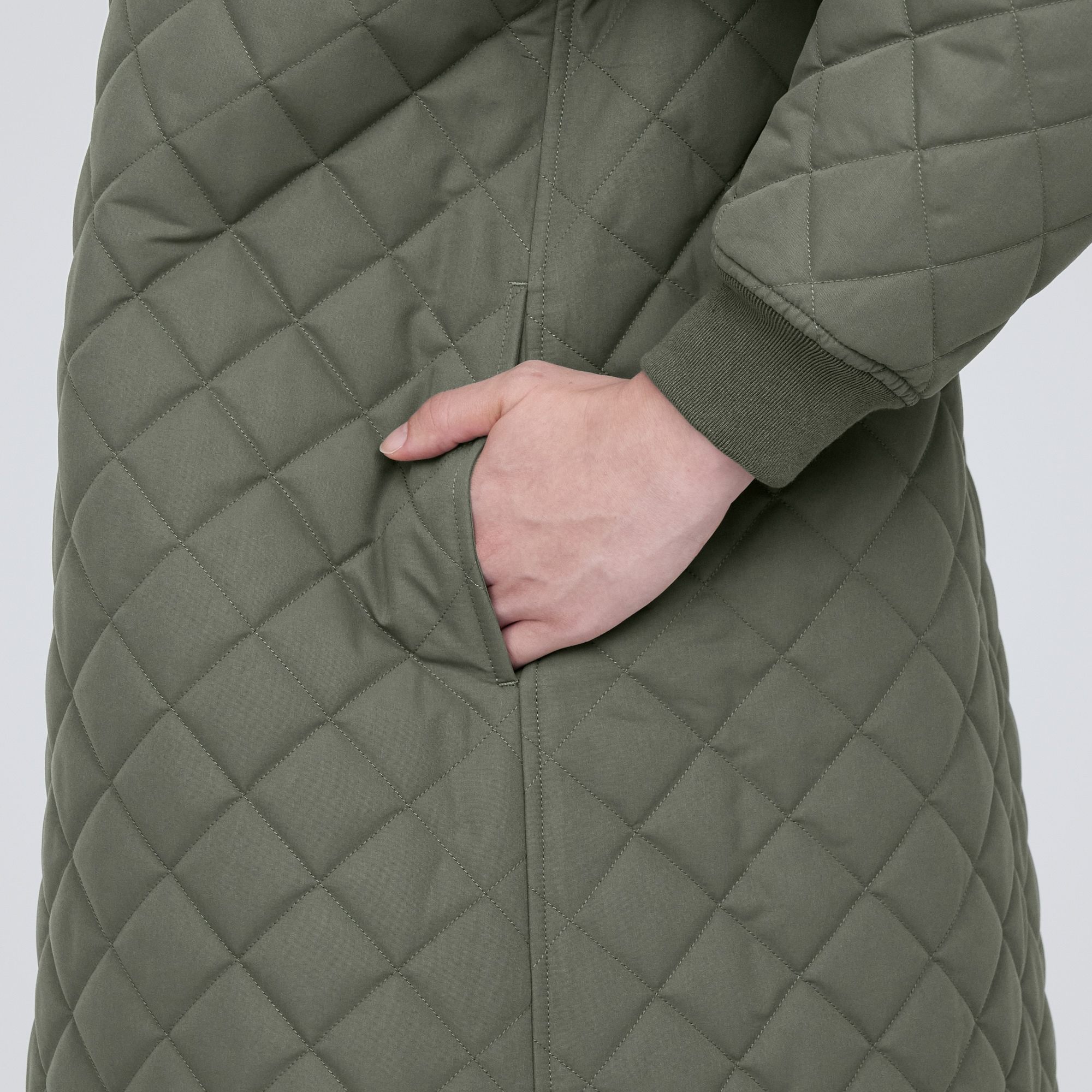 洗える　キルティングコート