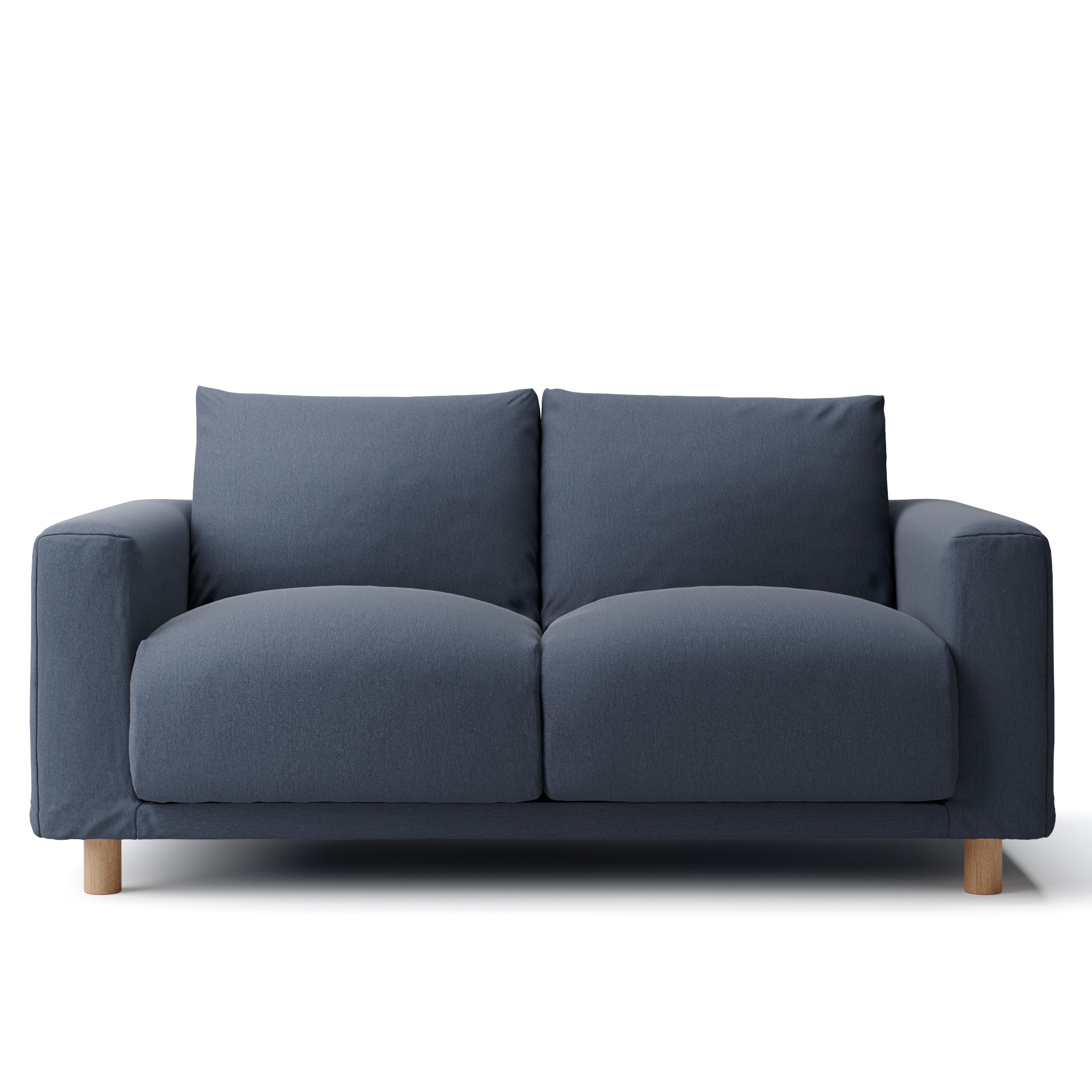 【カバー】洗いざらしの綿帆布ソファ本体・２シーター・フェザー・ポケットコイル用カバー