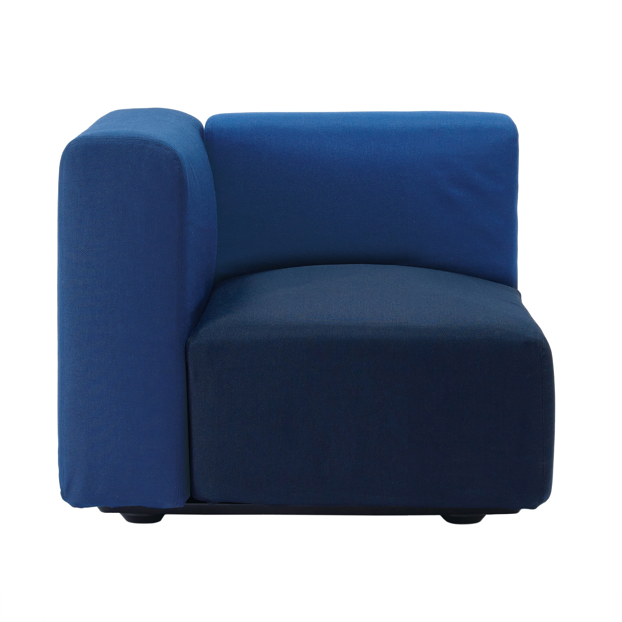 【カバー】ポリエステル平織ユニットソファ・アーム付・小用カバー／インクブルー×ネイビー