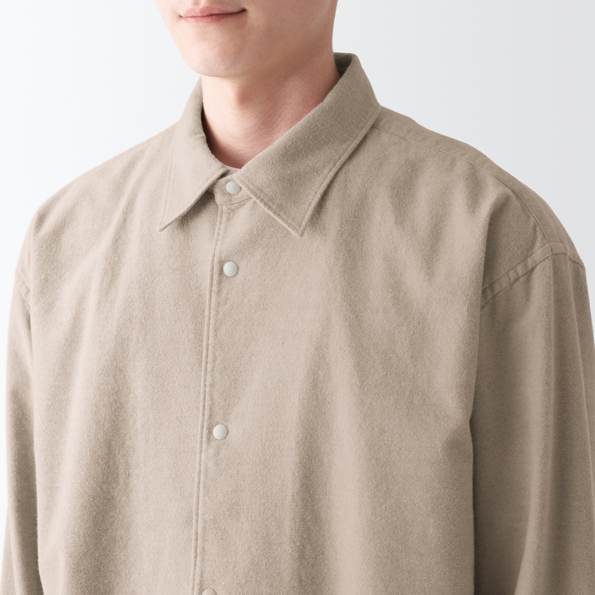 両面起毛フランネルシャツジャケット