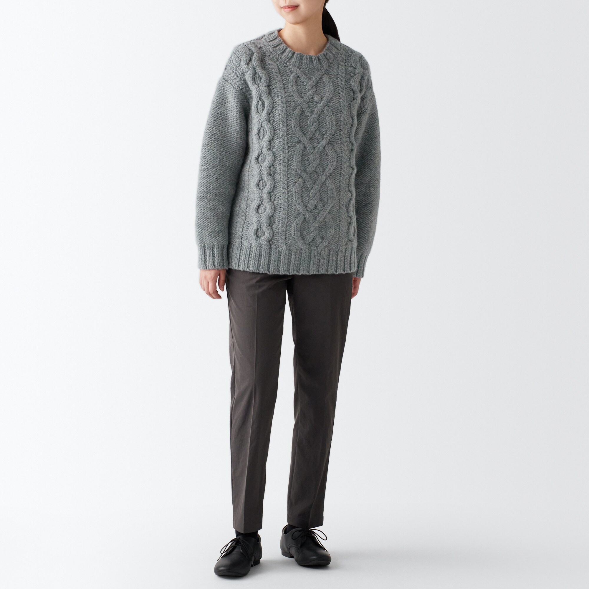 手編みニットアラン柄セーター