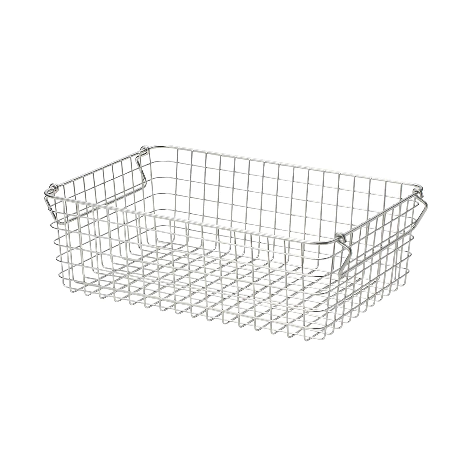 ステンレスワイヤーバスケット３　約幅３７×奥行２６×高さ１２ｃｍ