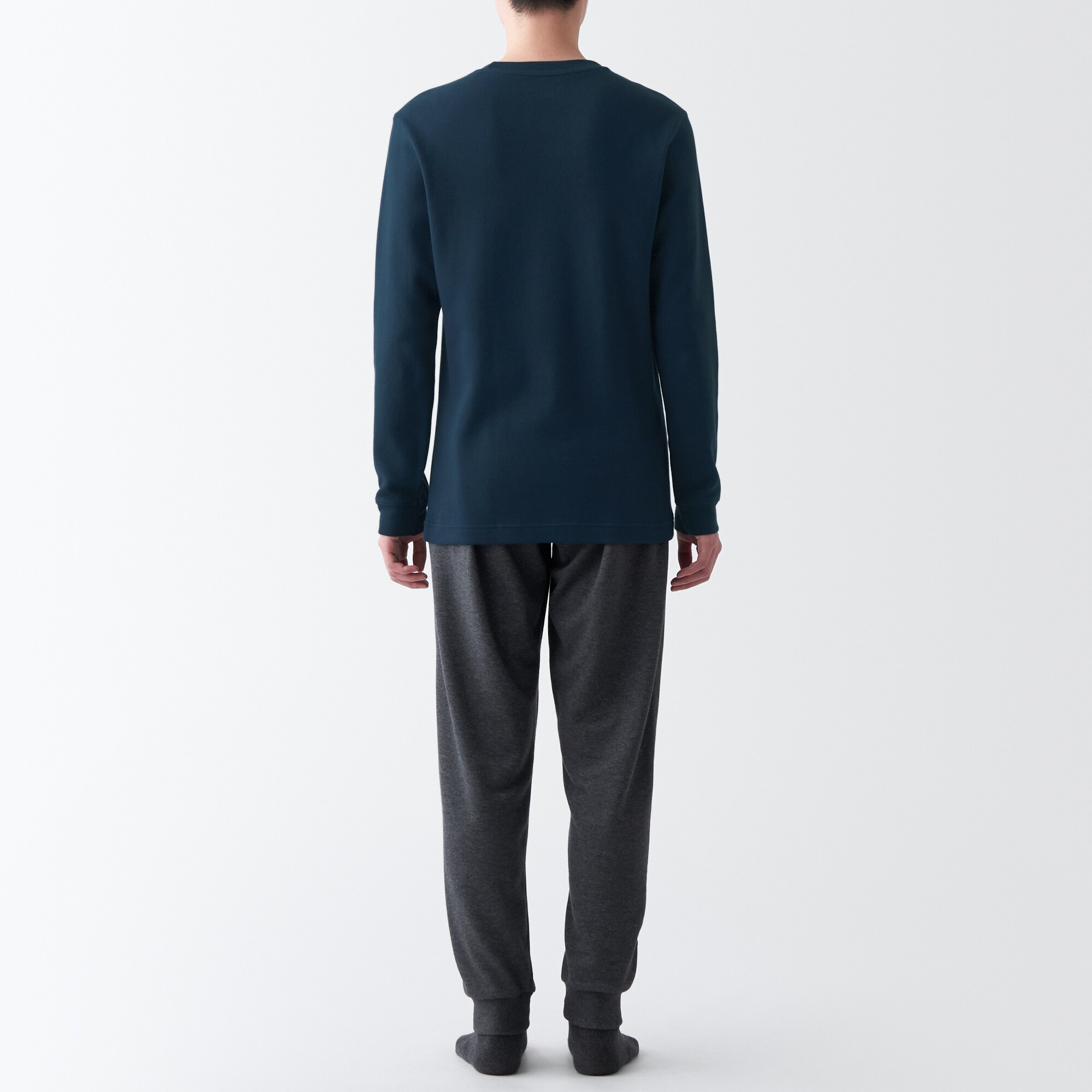 あったか綿　ウール　クルーネック長袖Ｔシャツ