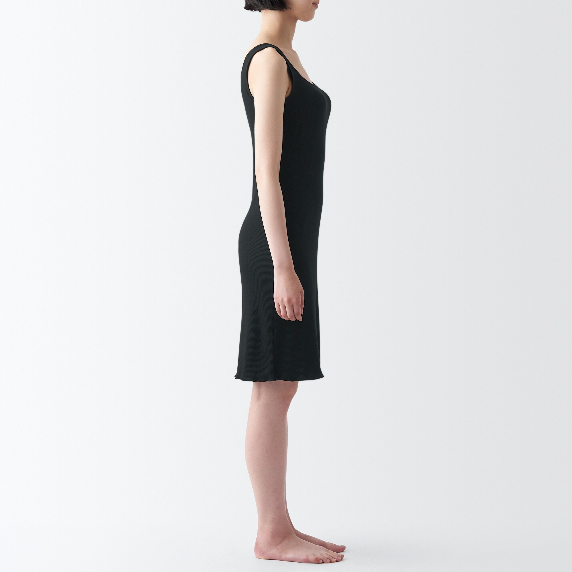 なめらかリブブラタンクトップワンピース