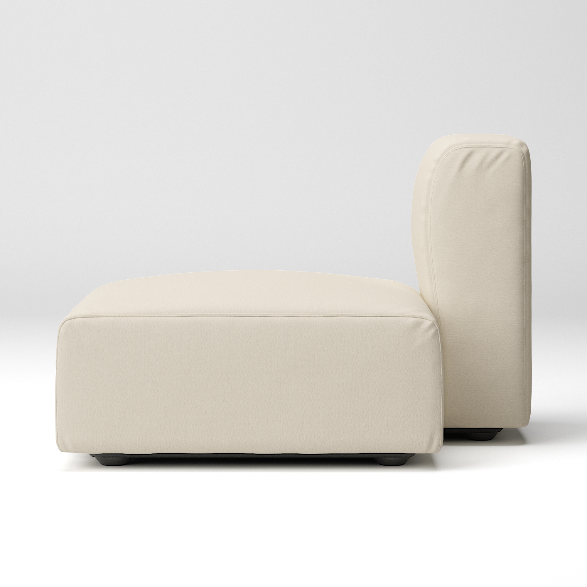 【カバー】洗いざらしの綿帆布ユニットソファ・ハーフバックレスト・大用カバー／生成