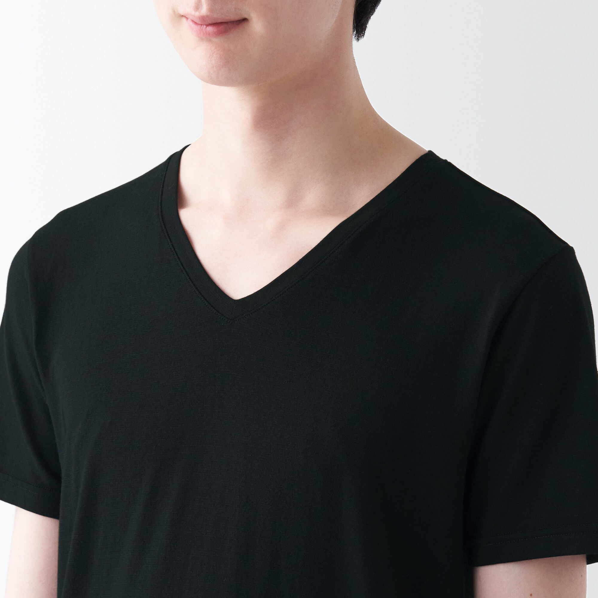 あったか綿　Ｖネック半袖Ｔシャツ