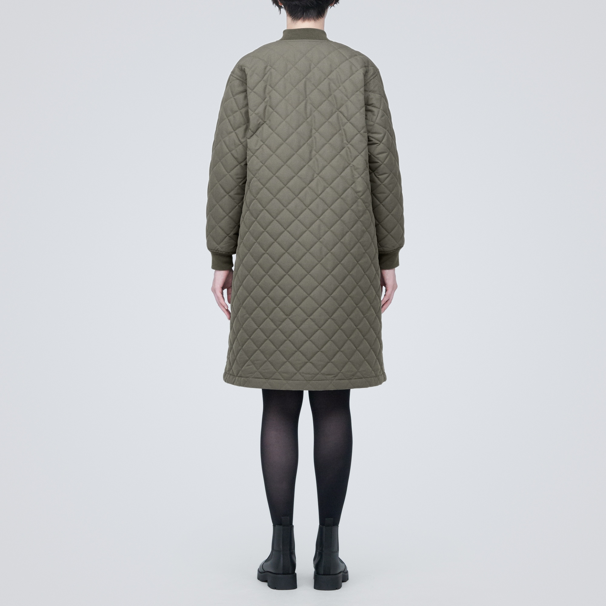 洗える　キルティングコート