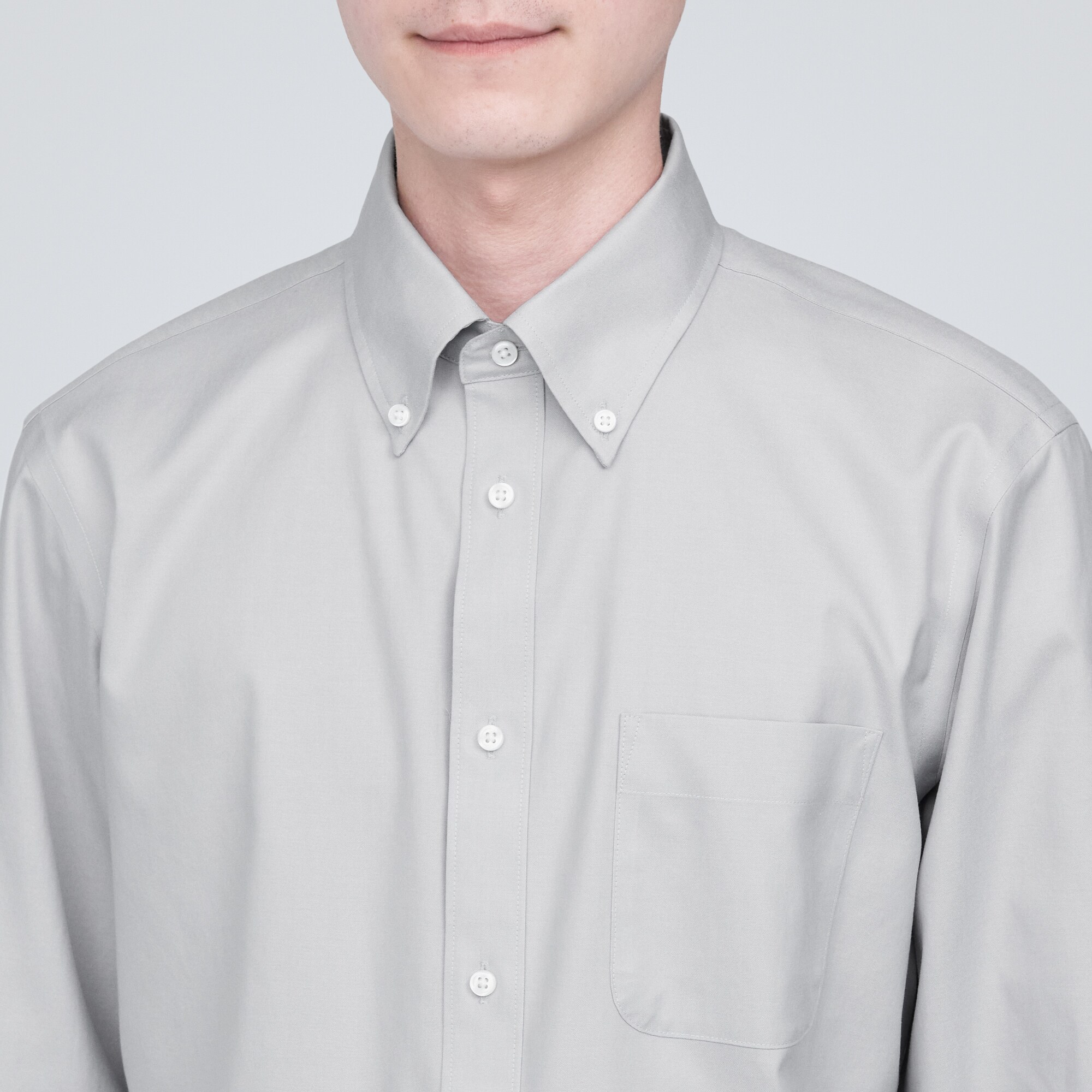 ノンアイロンビジネスボタンダウン長袖シャツ