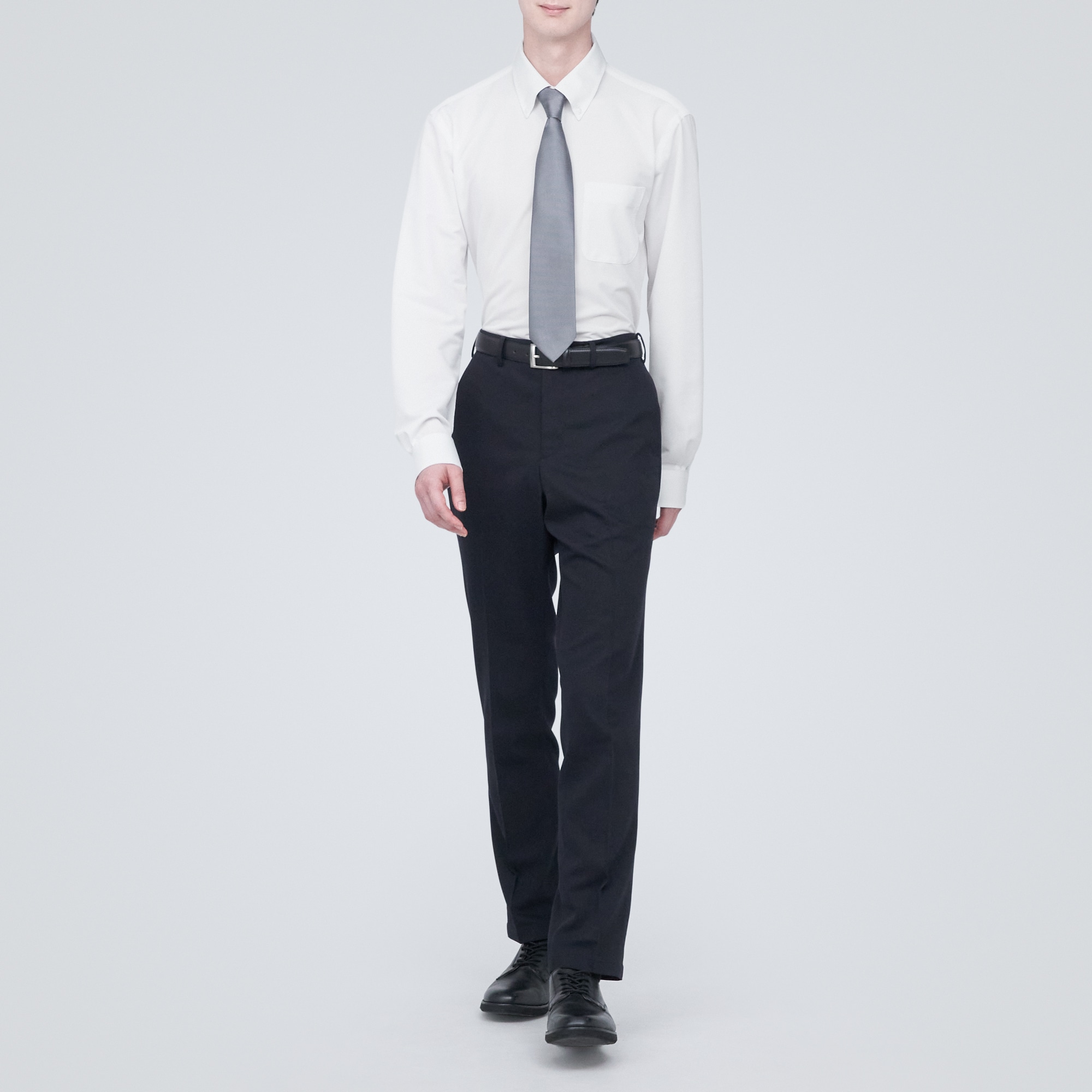 ノンアイロンジャージーボタンダウン長袖シャツ