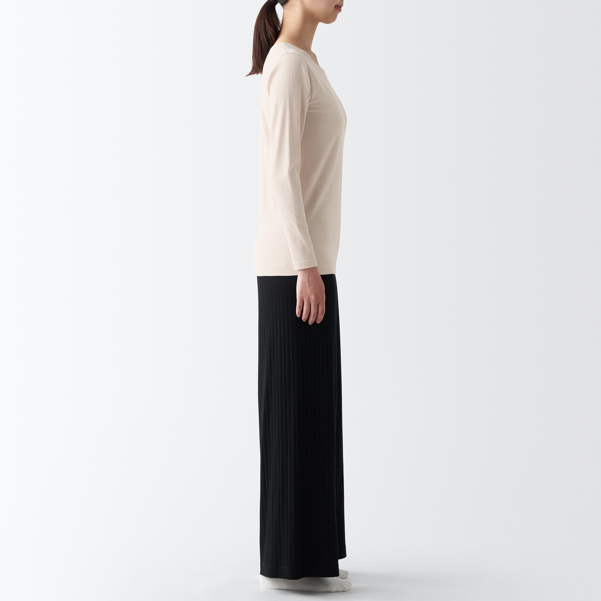 あったか綿　クルーネック長袖Ｔシャツ