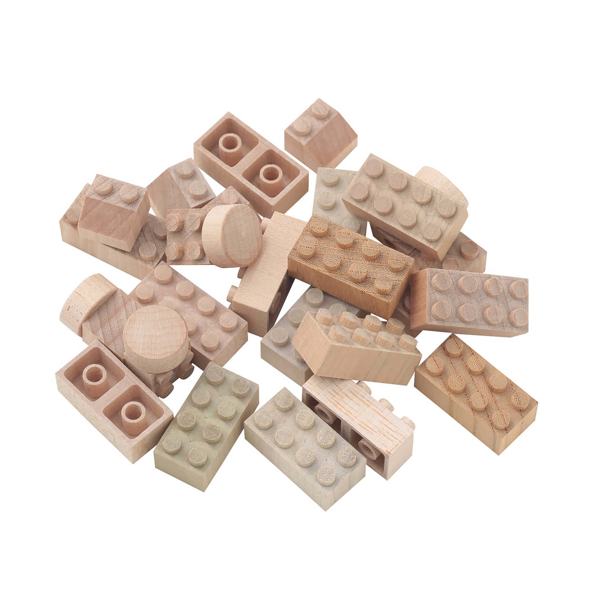 日本の木のおもちゃ＿木のブロック・もくロック・小　２４ピース・対象年令３歳以上