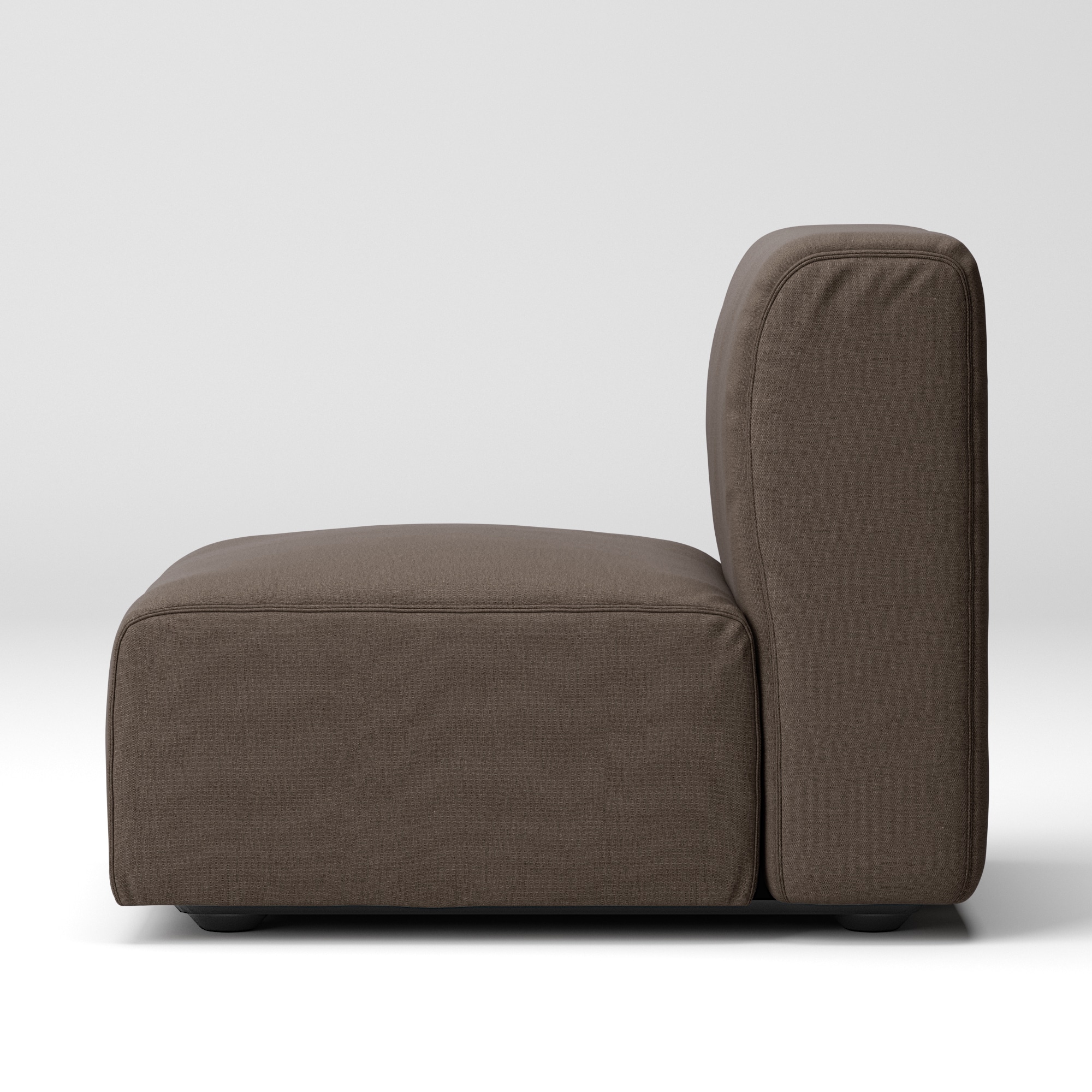 【カバー】洗いざらしの綿帆布ユニットソファアームレス・小用カバー／生成