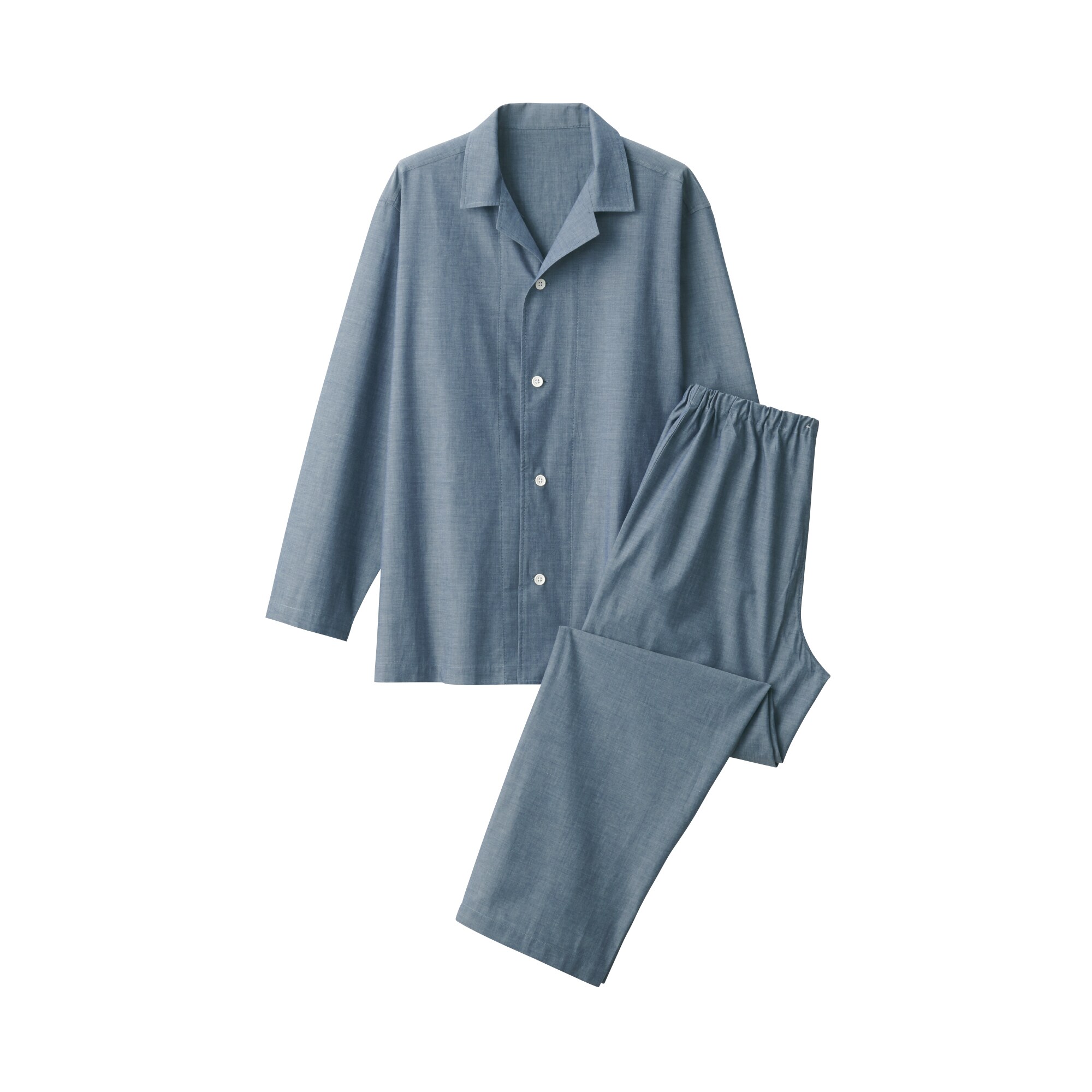 【年中着られる定番】綿ブロード　長袖パジャマ