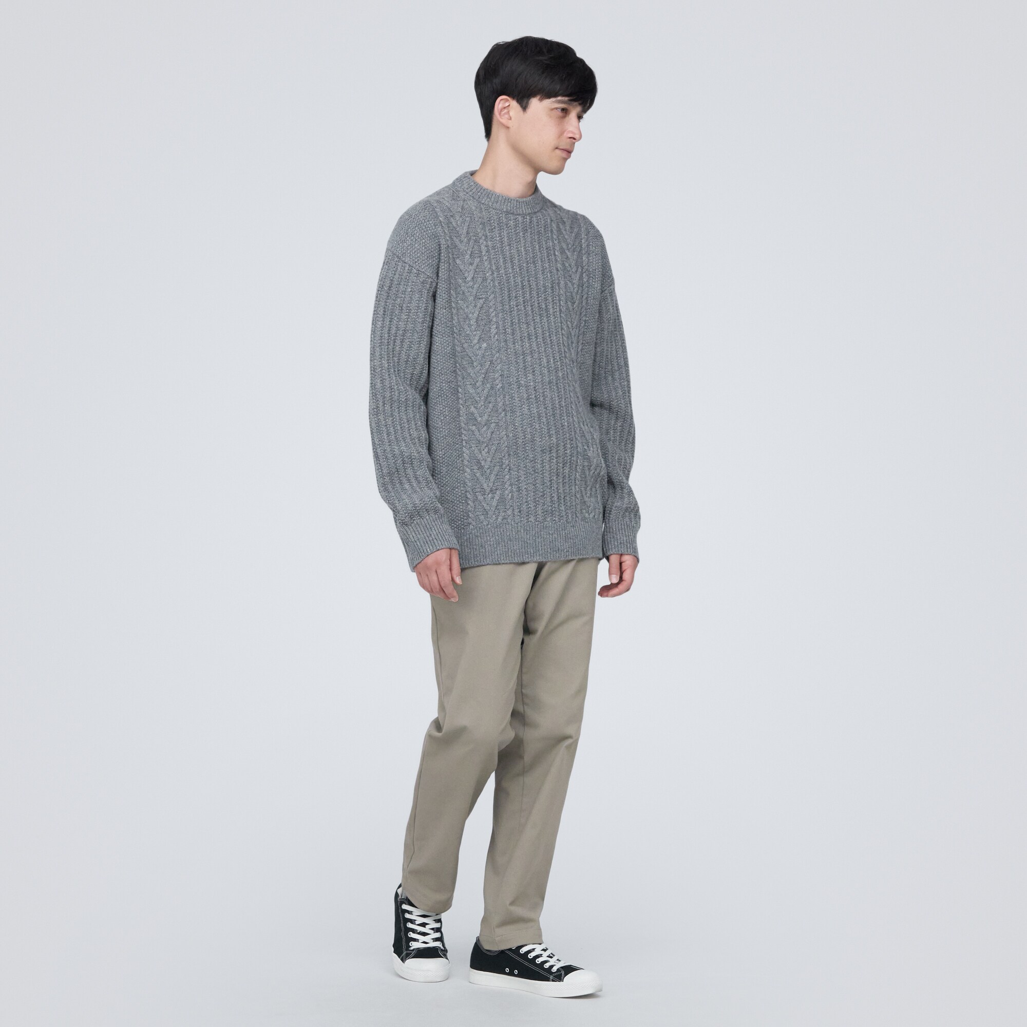 裏起毛ストレッチツイルテーパードパンツ