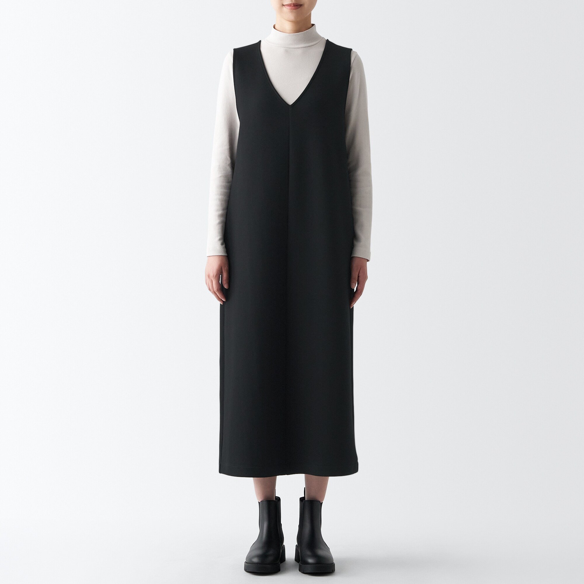 二重編みスウェットジャンパースカート