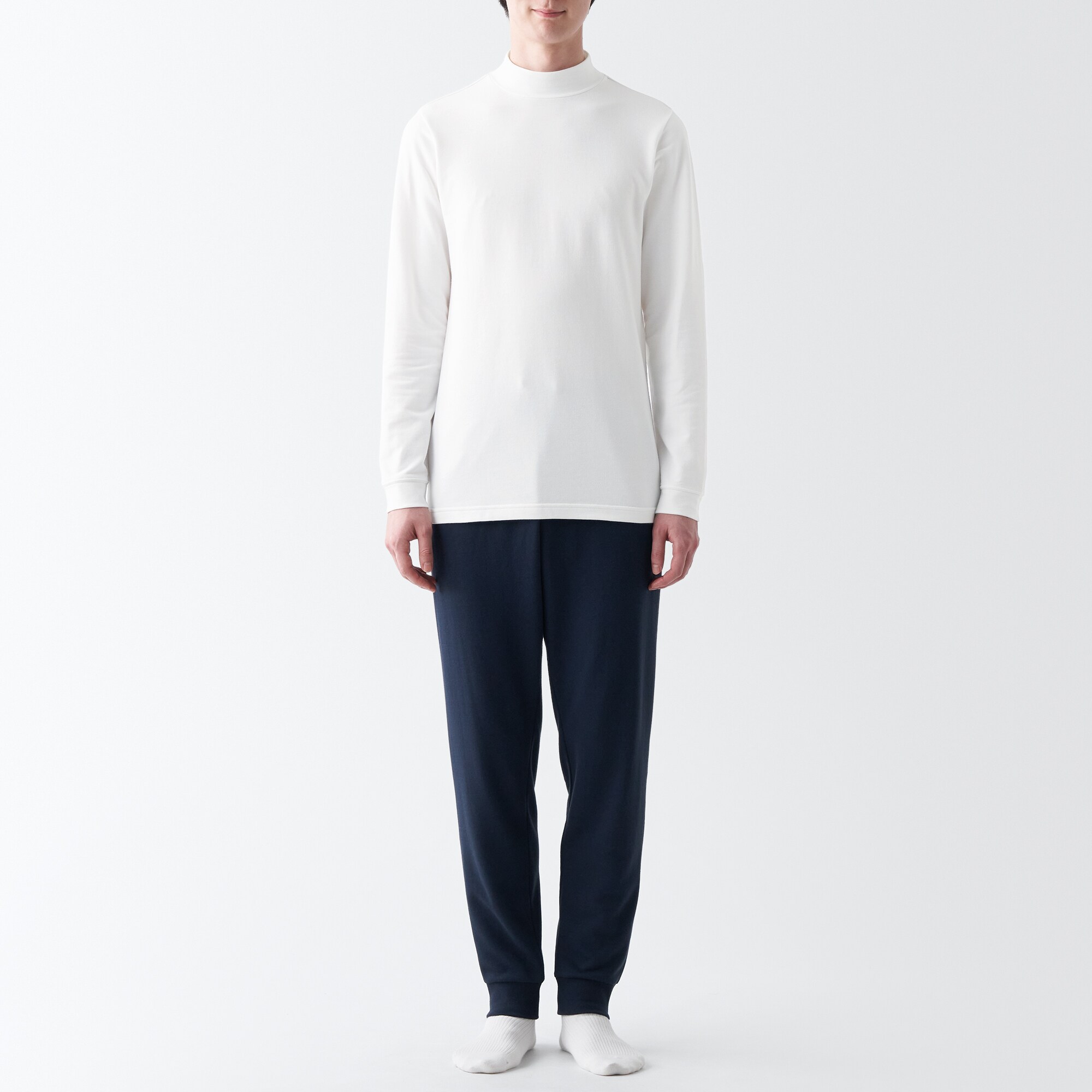 あったか綿　厚手　ハイネック長袖Ｔシャツ