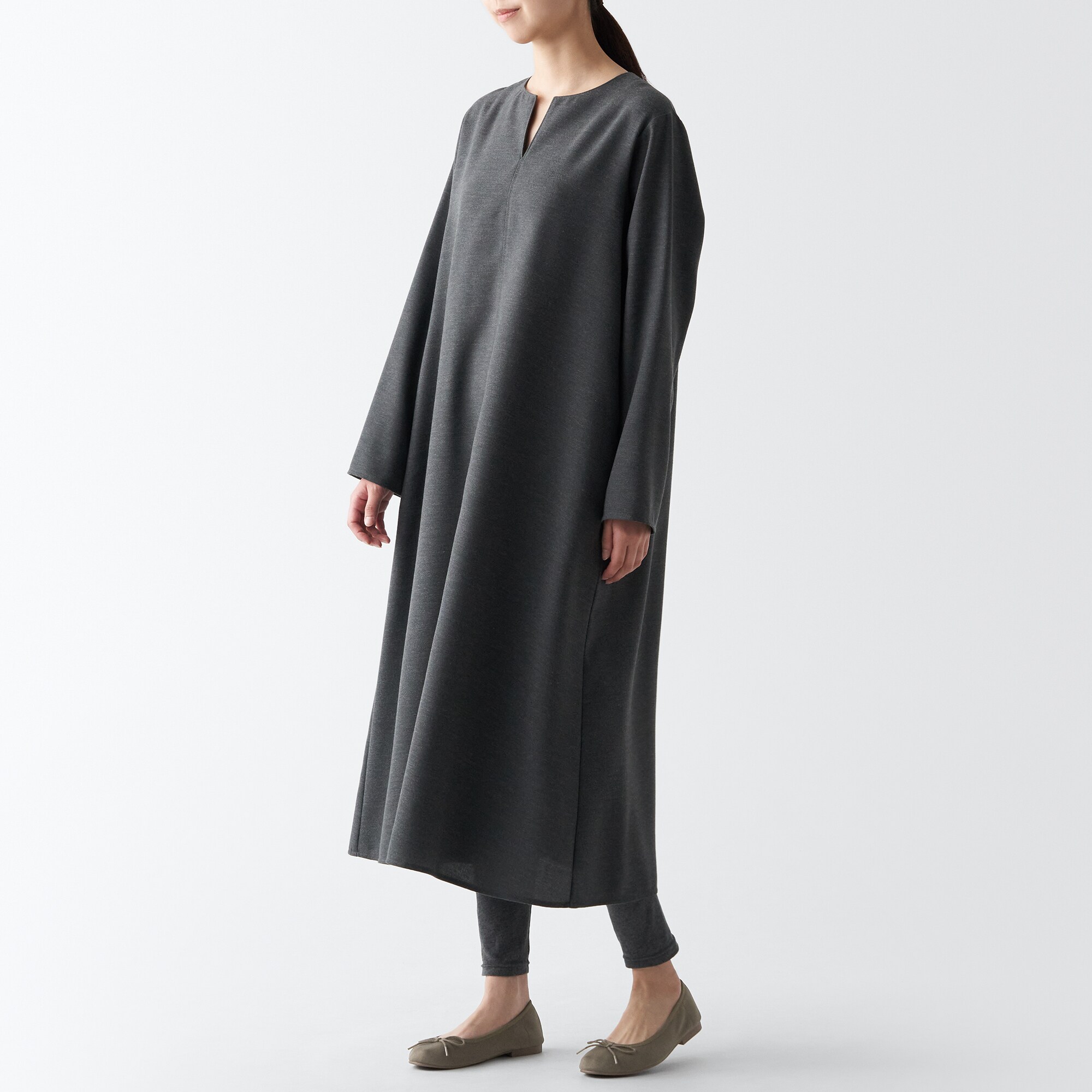 婦人　撥水リボンバレエシューズ