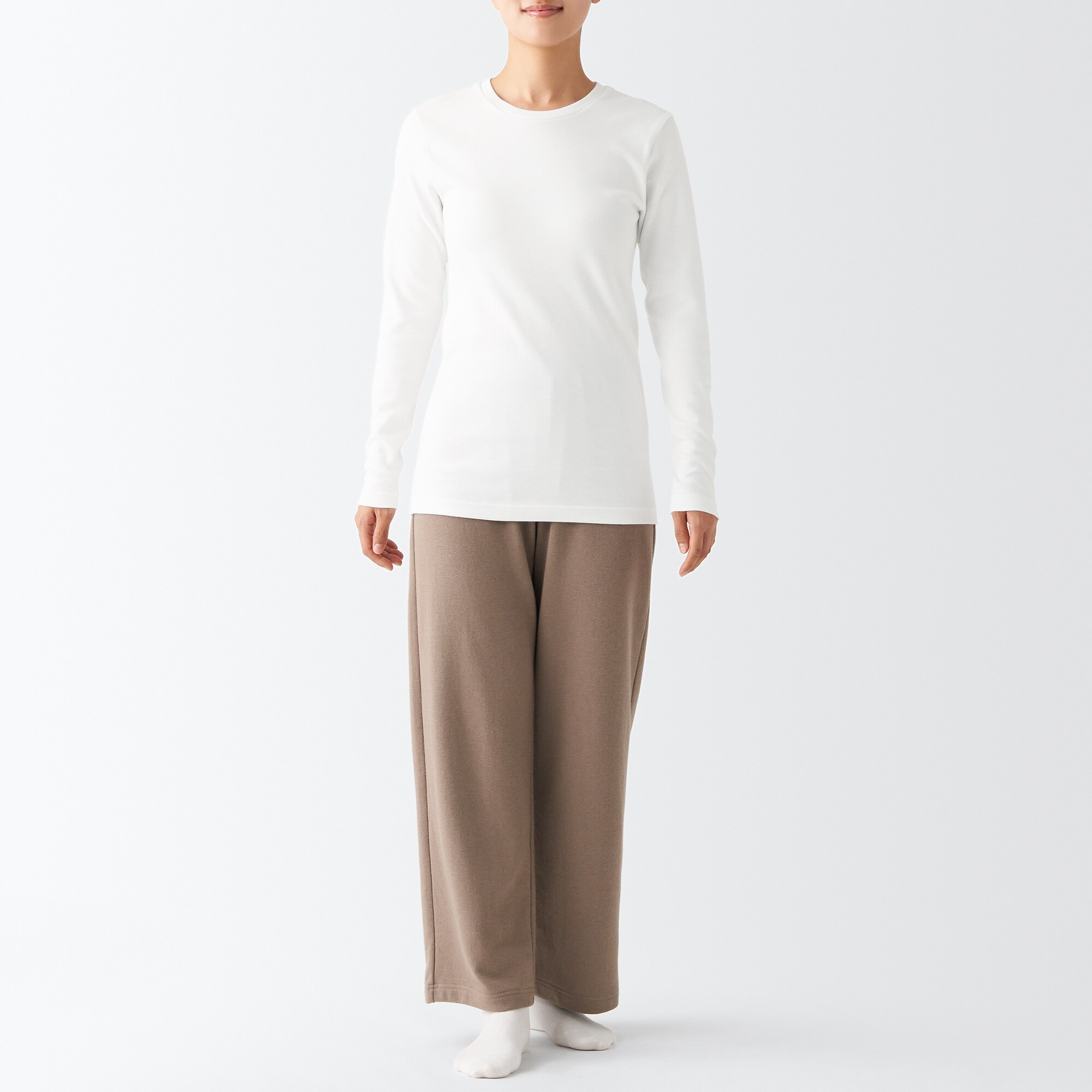 あったか綿　ウール　長袖Ｔシャツ