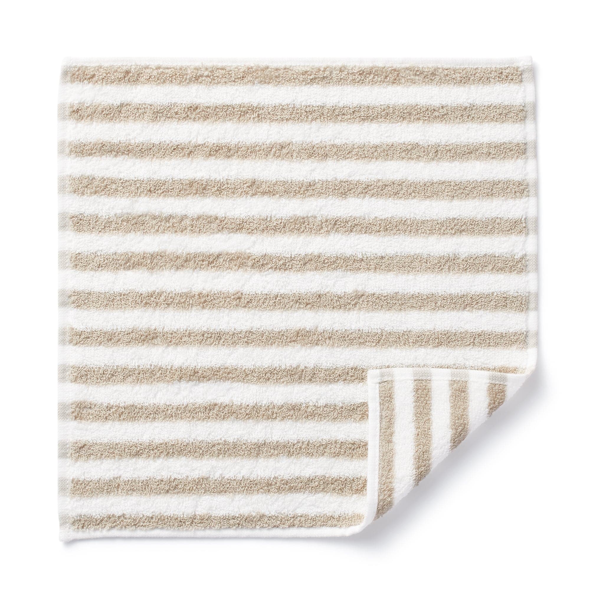 綿　タオルハンカチ（ボーダー）