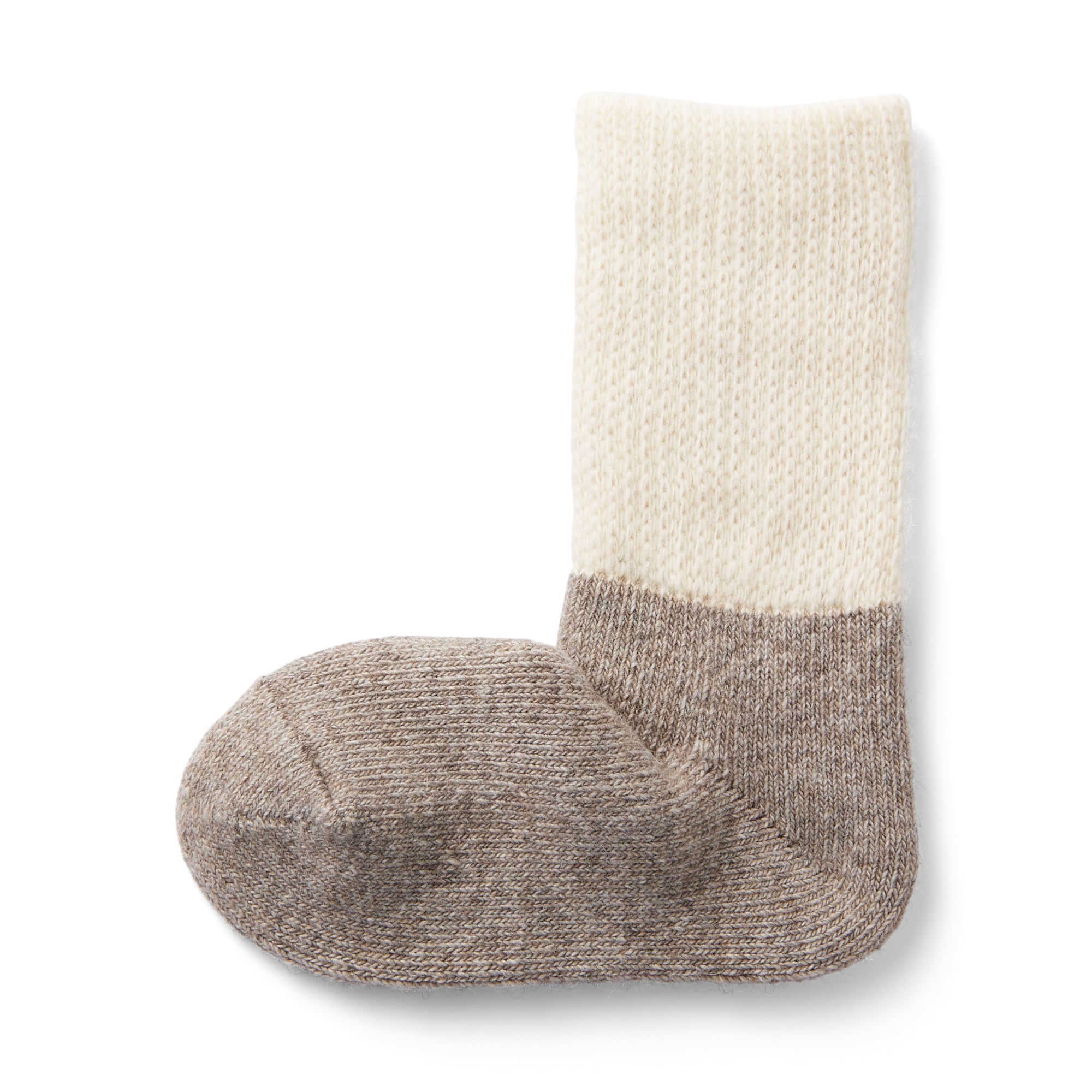 足なり直角　履き口やわらか　ヤク混　ルームソックス