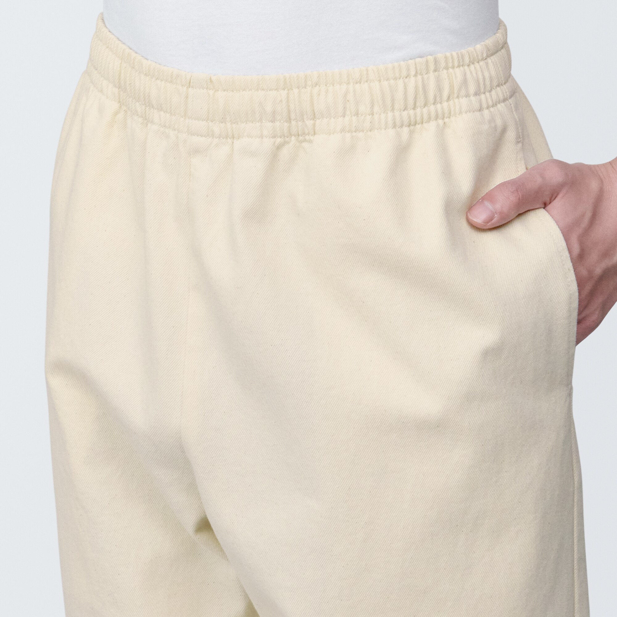 紳士　デニムイージーパンツ　生成