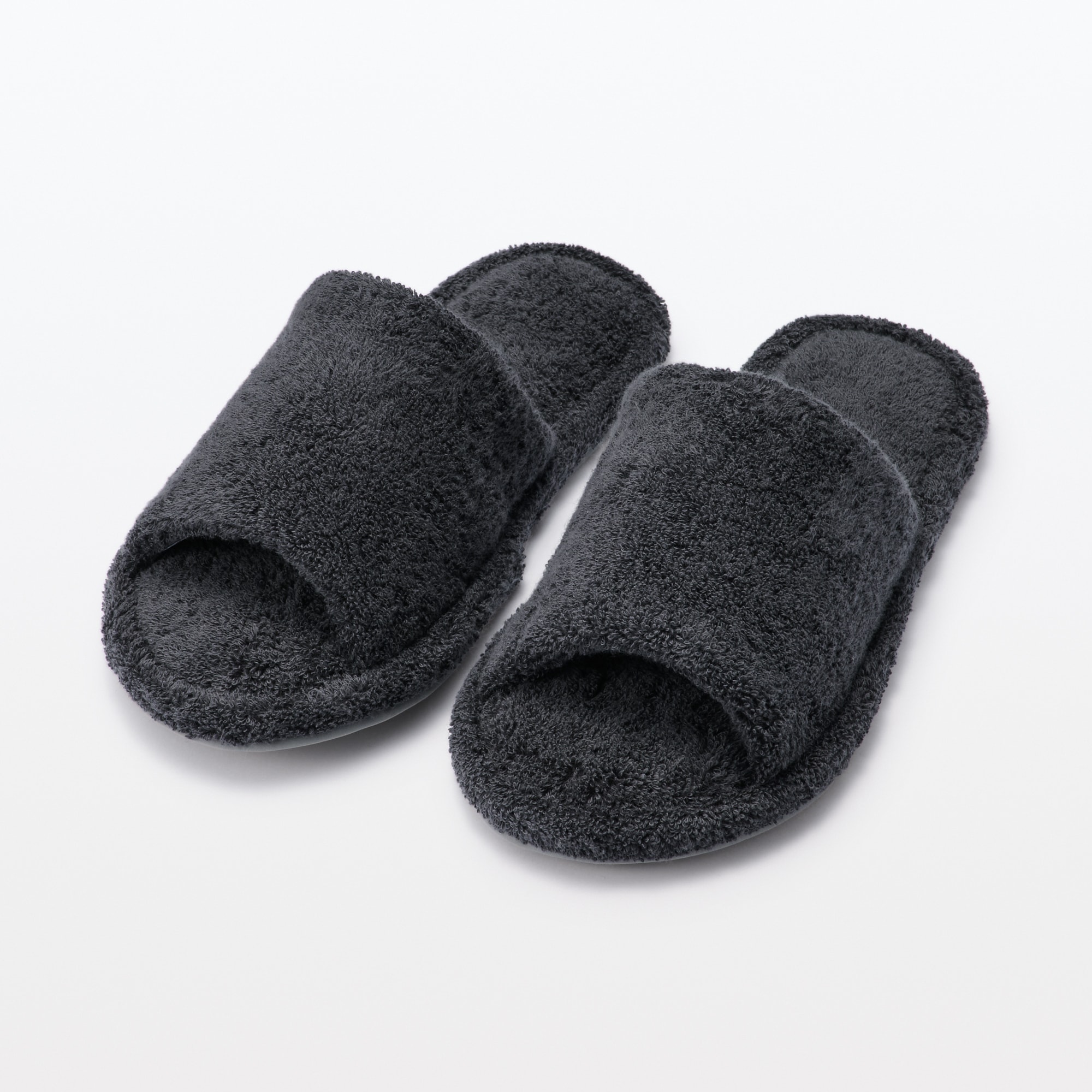 洗える綿パイルスリッパ・前あき　Ｍ～ＸＬ