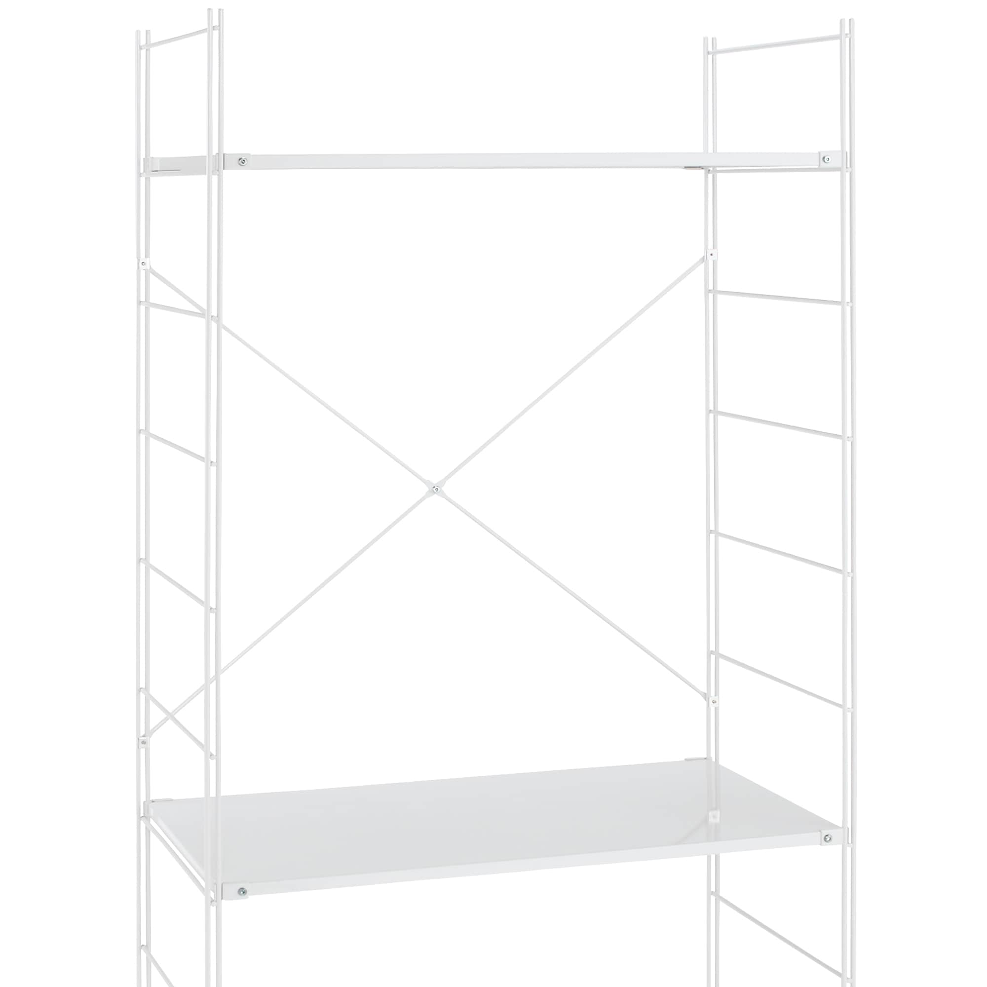 スチールユニットシェルフ用クロスバー・ライトグレー　特大　幅１１２ｃｍタイプ用