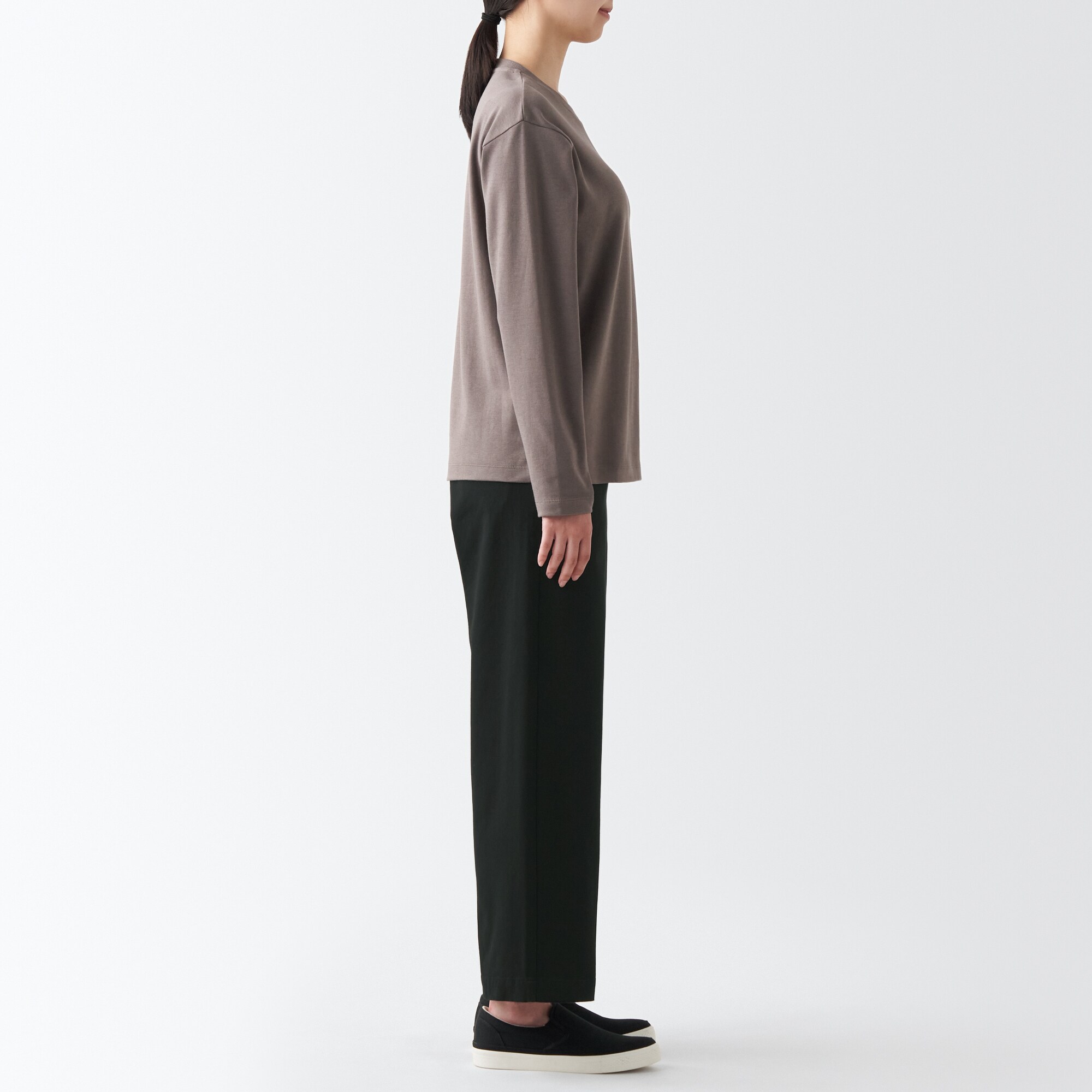 縦横ストレッチチノワイドパンツ（股下６６～７０ｃｍ）新サイズ対応