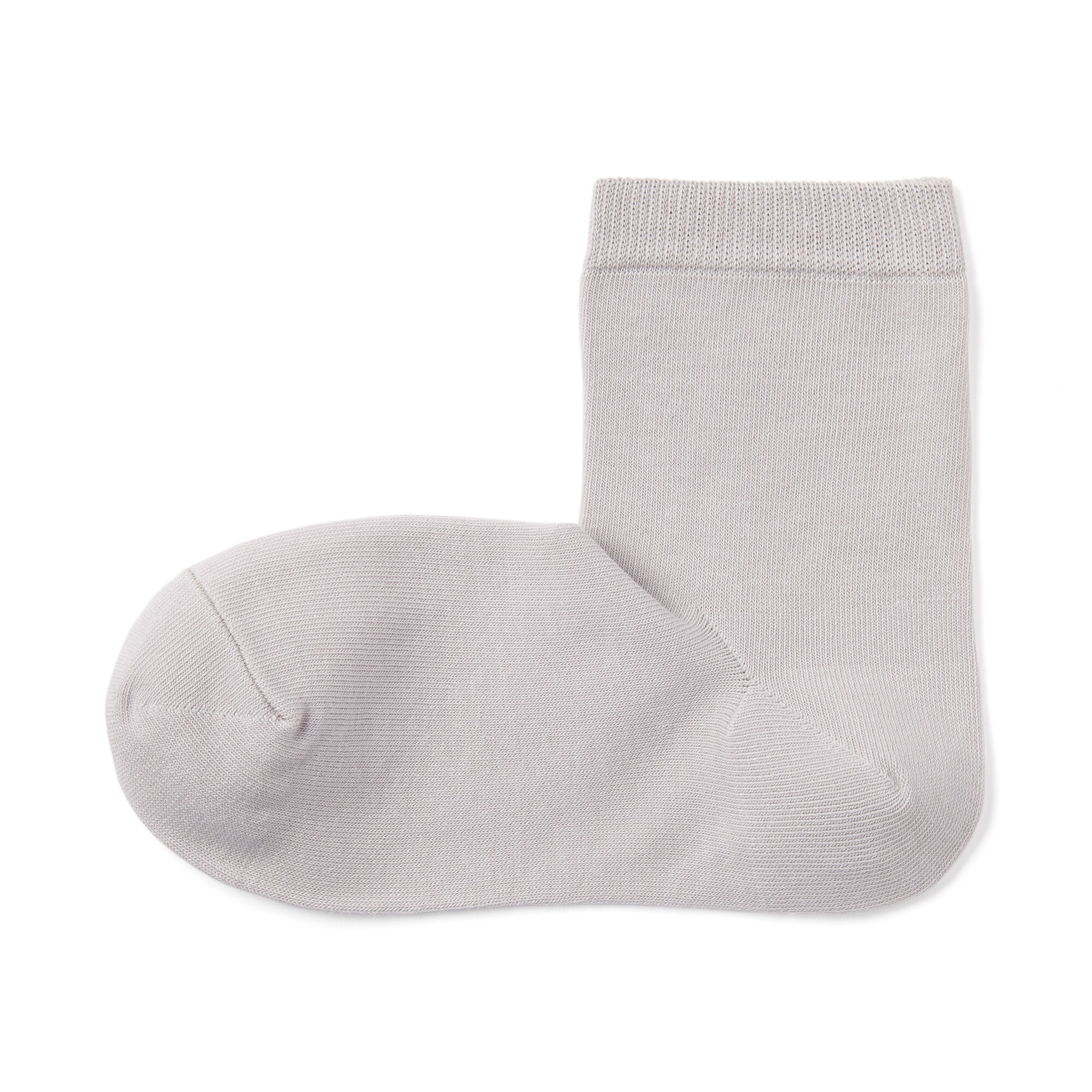 婦人　足なり直角　履き口やわらか　ショート丈靴下（口ゴムなし・三層）