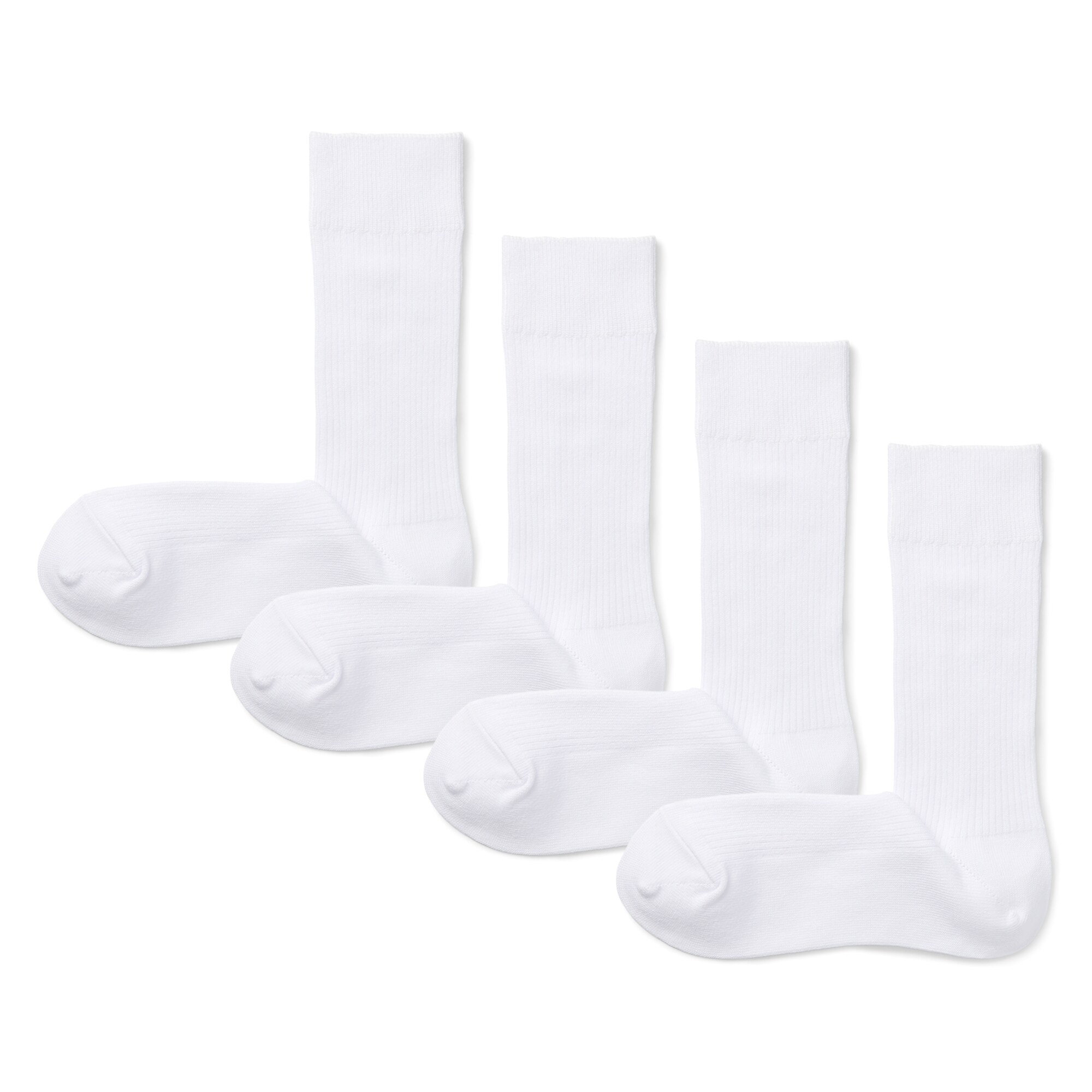 紳士　足なり直角　リブ編み靴下（４足組）