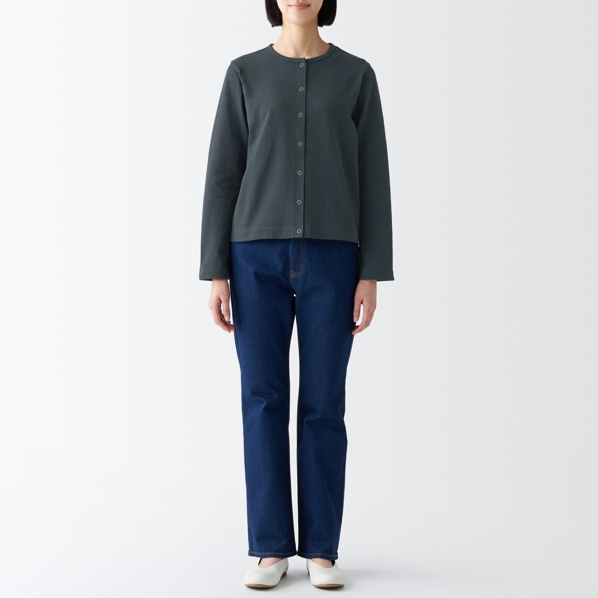 太番手カーディガン