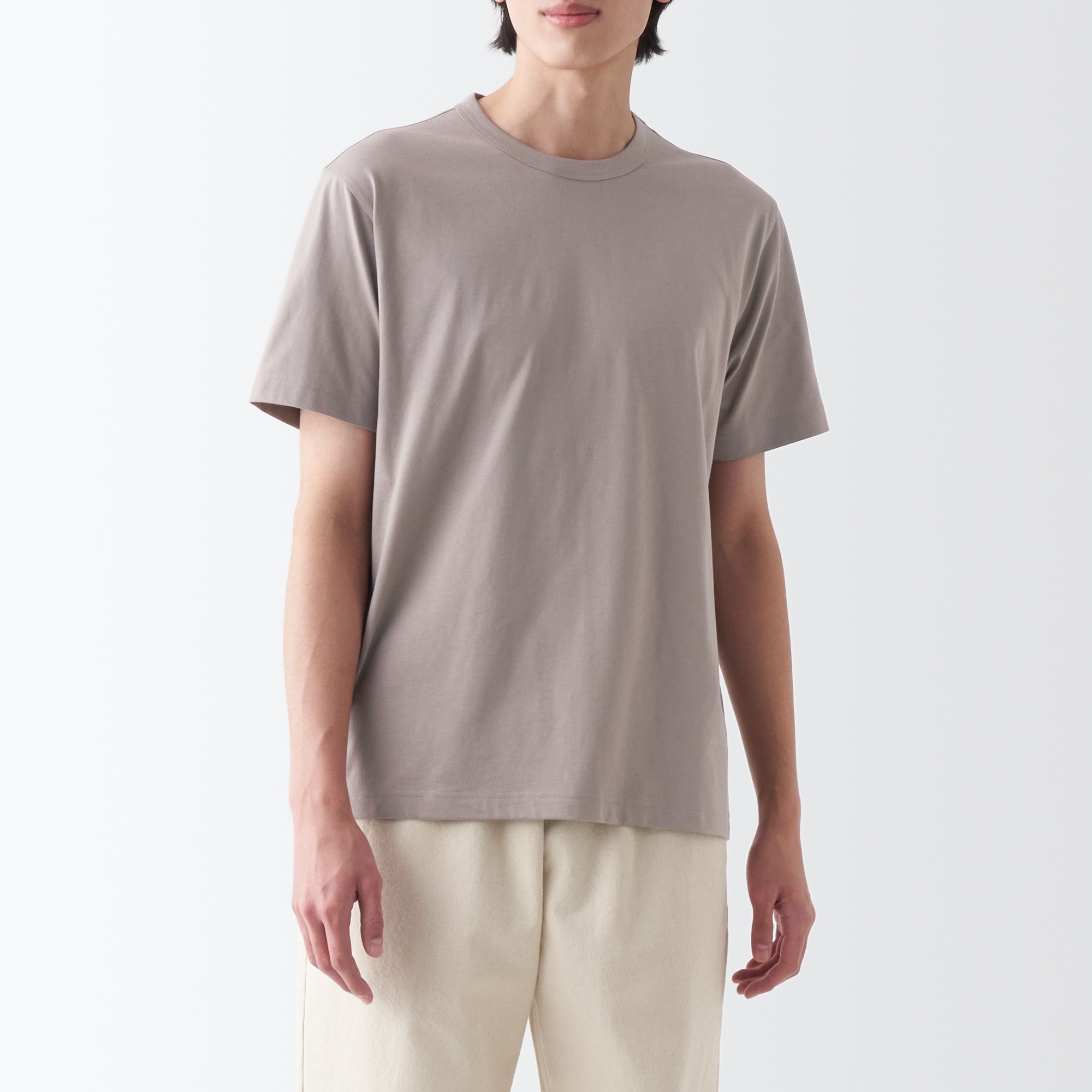 天竺編みクルーネック半袖Ｔシャツ