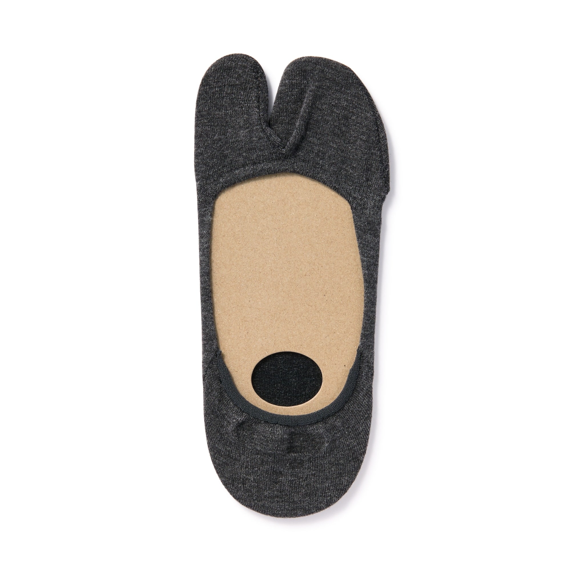 かかと滑り止め付き　綿混　たび型フットカバー（婦人）