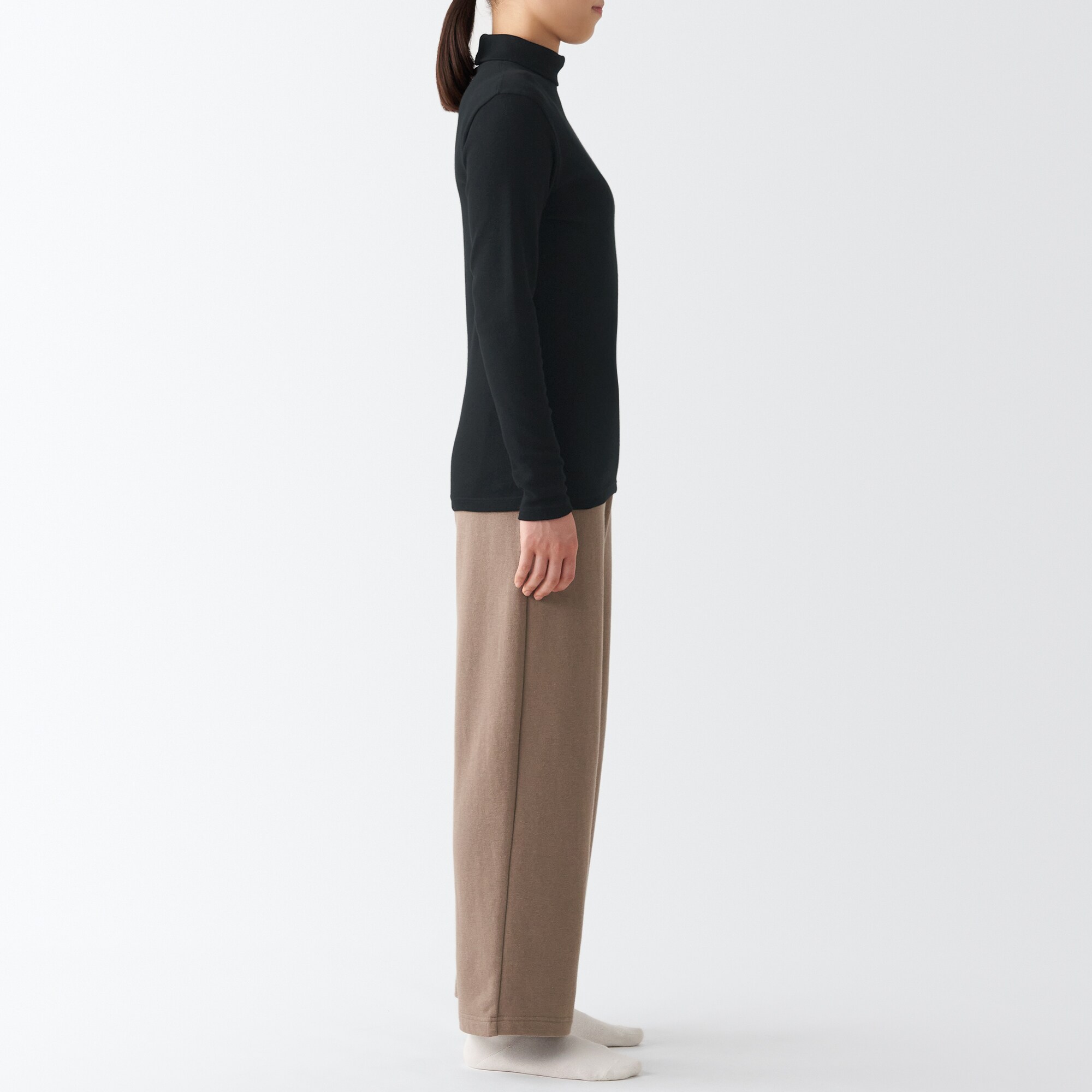 あったか綿　厚手　タートルネック長袖Ｔシャツ