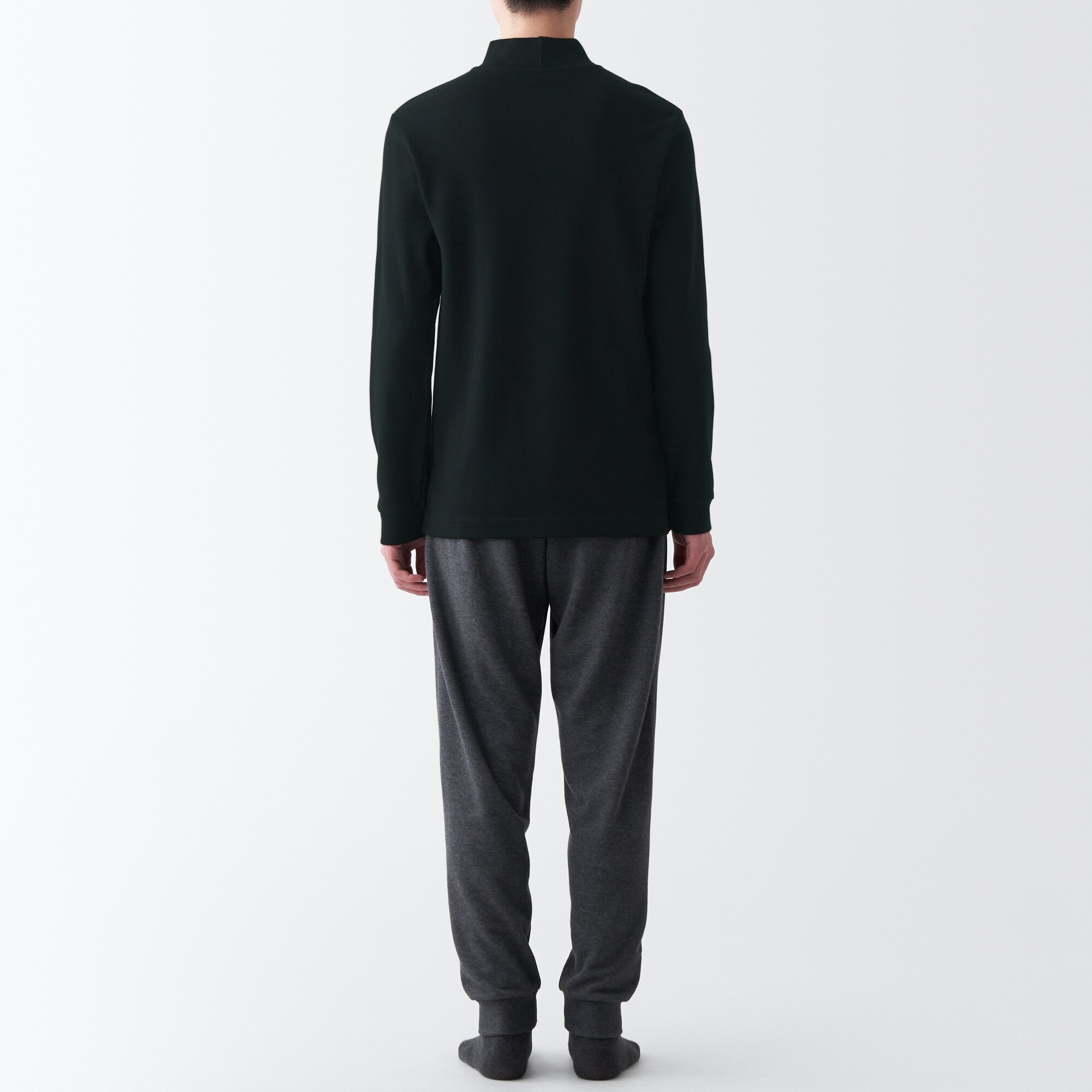 あったか綿　ウール　ハイネック長袖Ｔシャツ