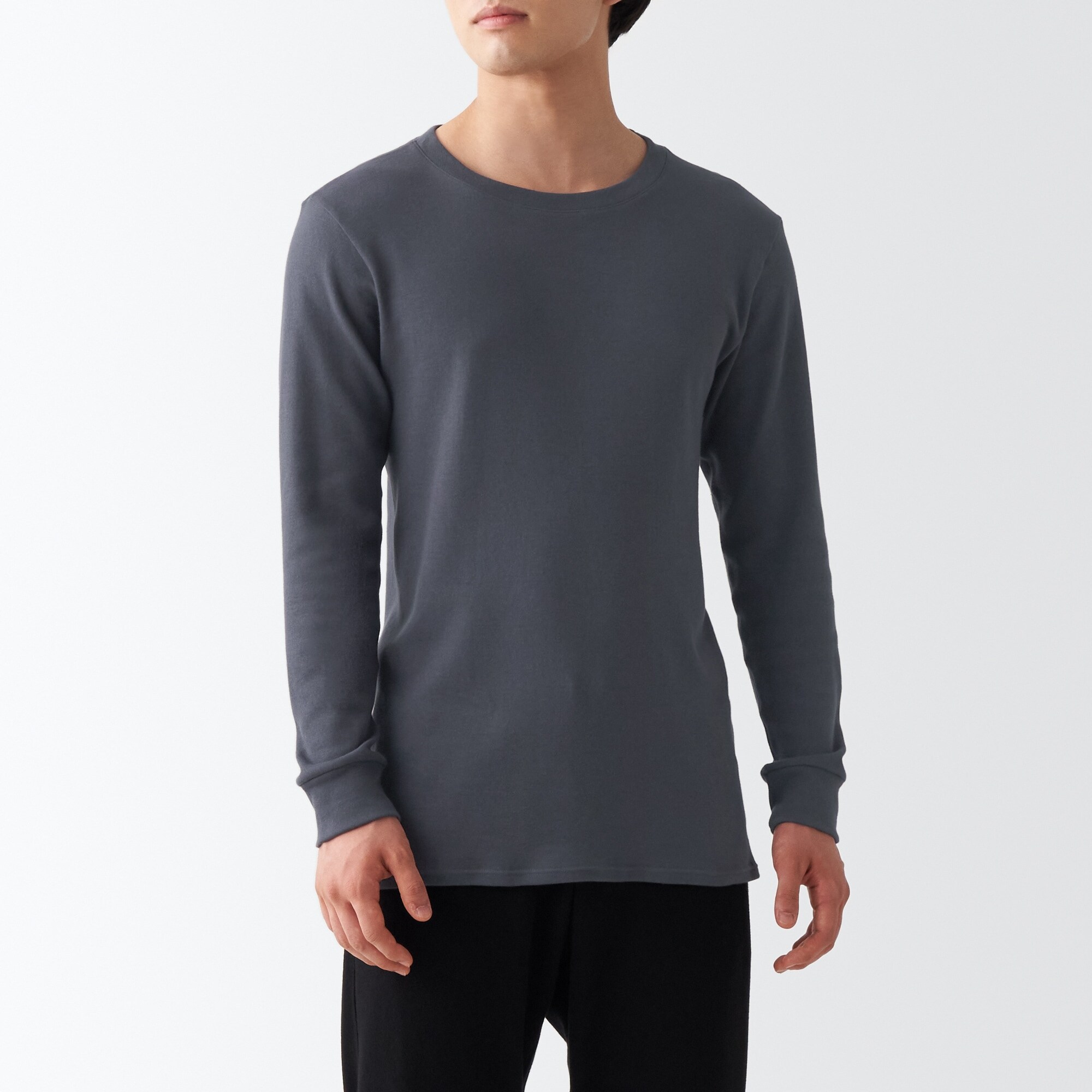 あったか綿　厚手　クルーネック長袖Ｔシャツ（数量限定・２０２２年仕様）