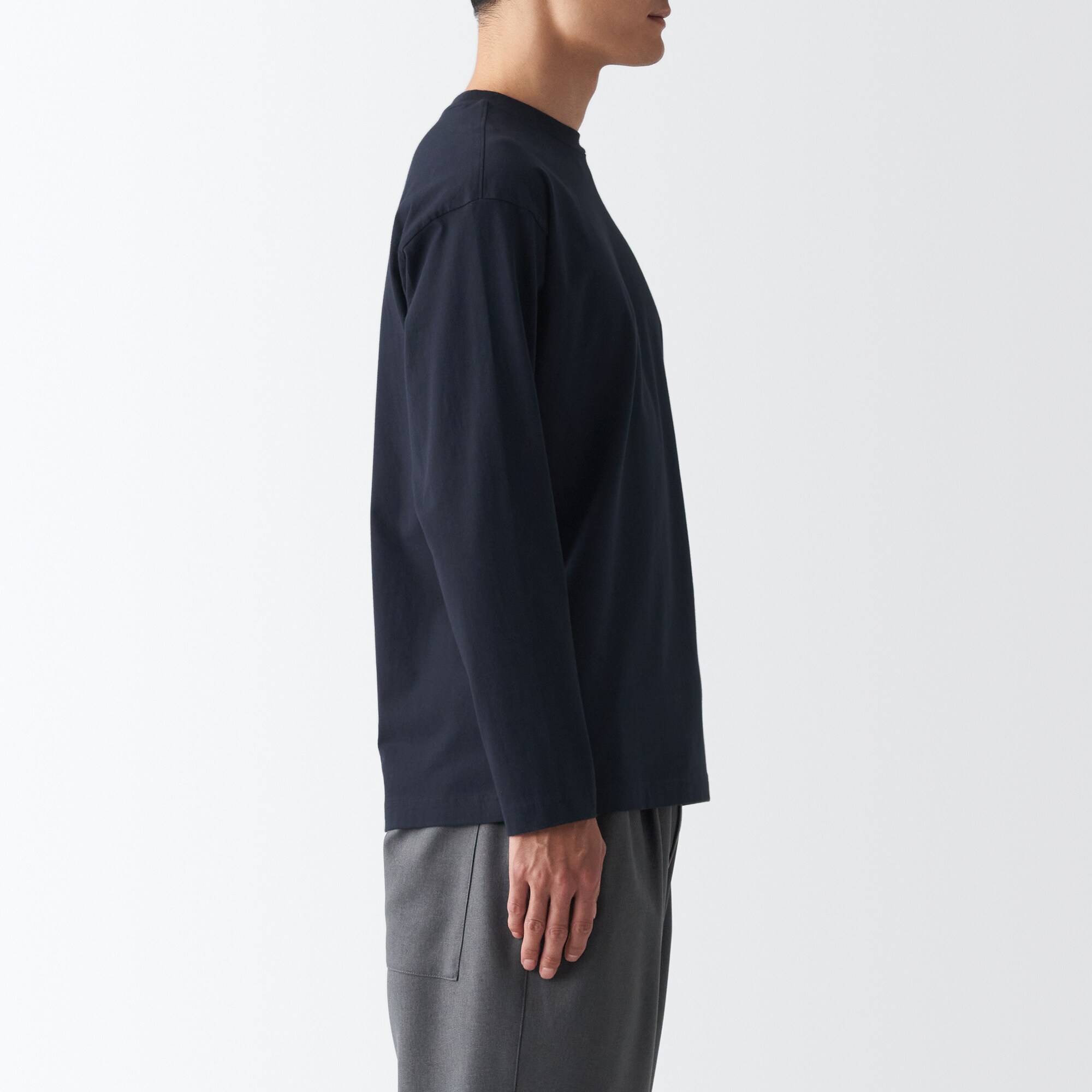 起毛クルーネック長袖Ｔシャツ