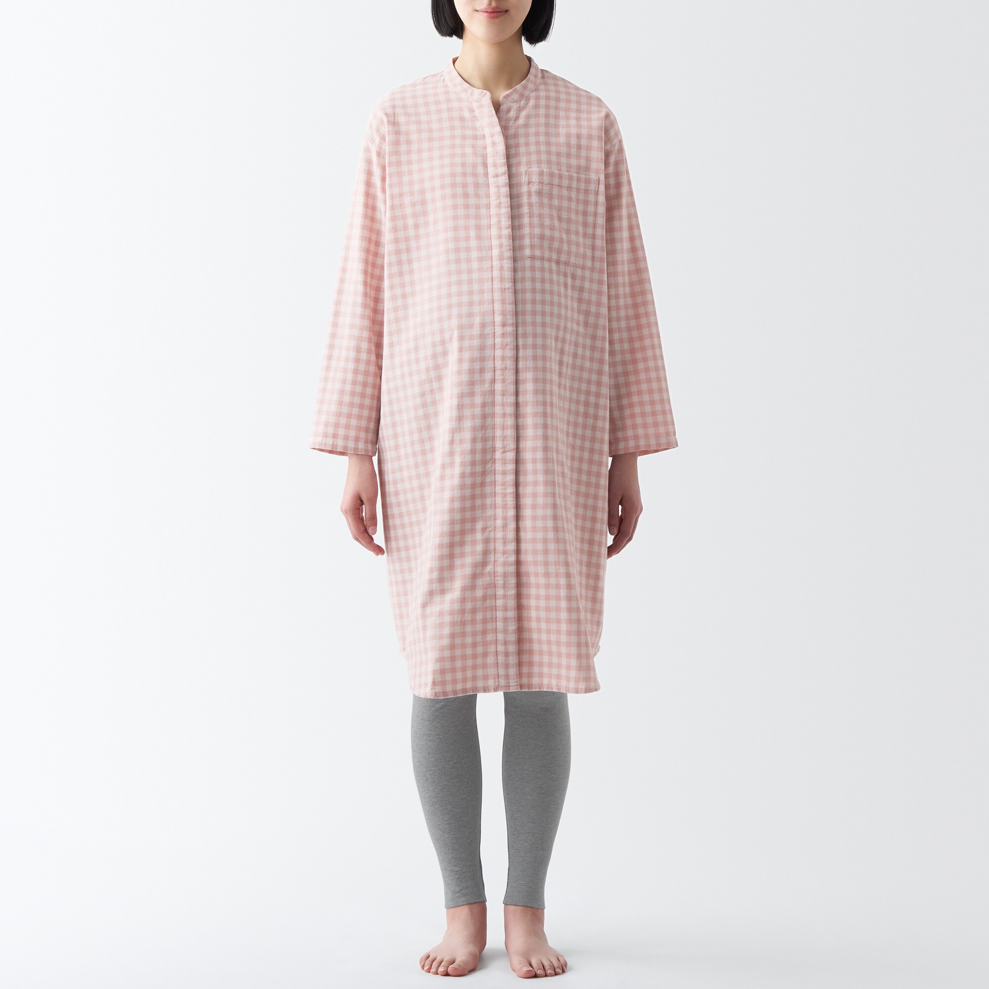 脇に縫い目のない　二重ガーゼパジャマ（マタニティ）